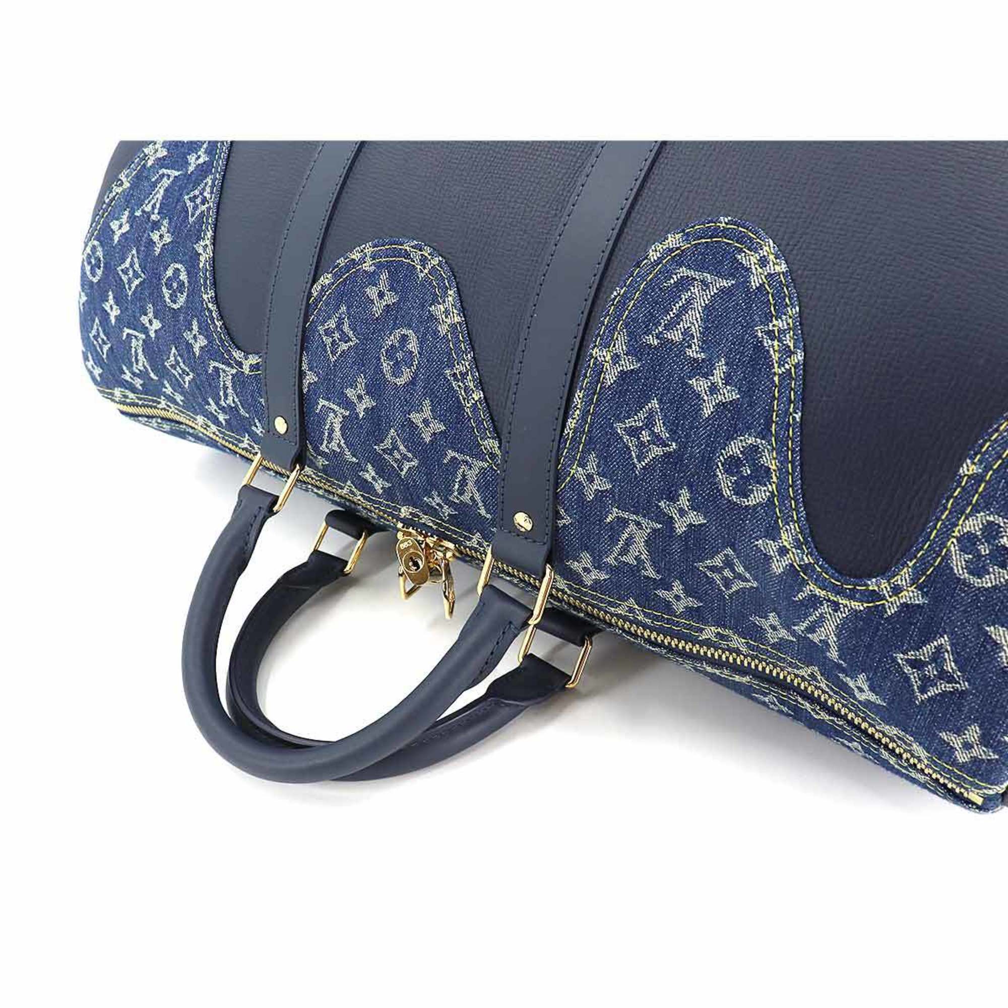 Louis Vuitton Monogram Denim Keepall Bandouliere 50 2way Boston Shoulder Bag NIGO M45975 RFID