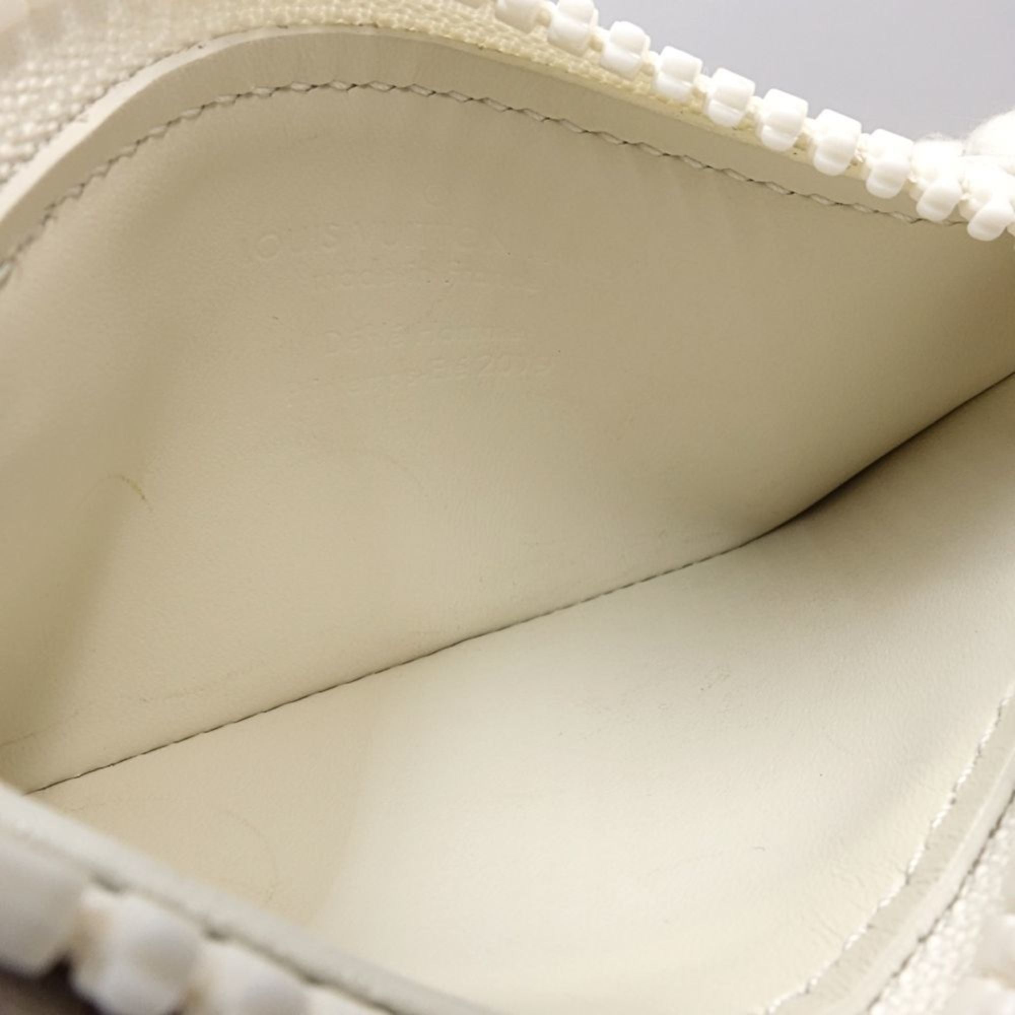 Louis Vuitton White Leather Coin Purse/Coin Case