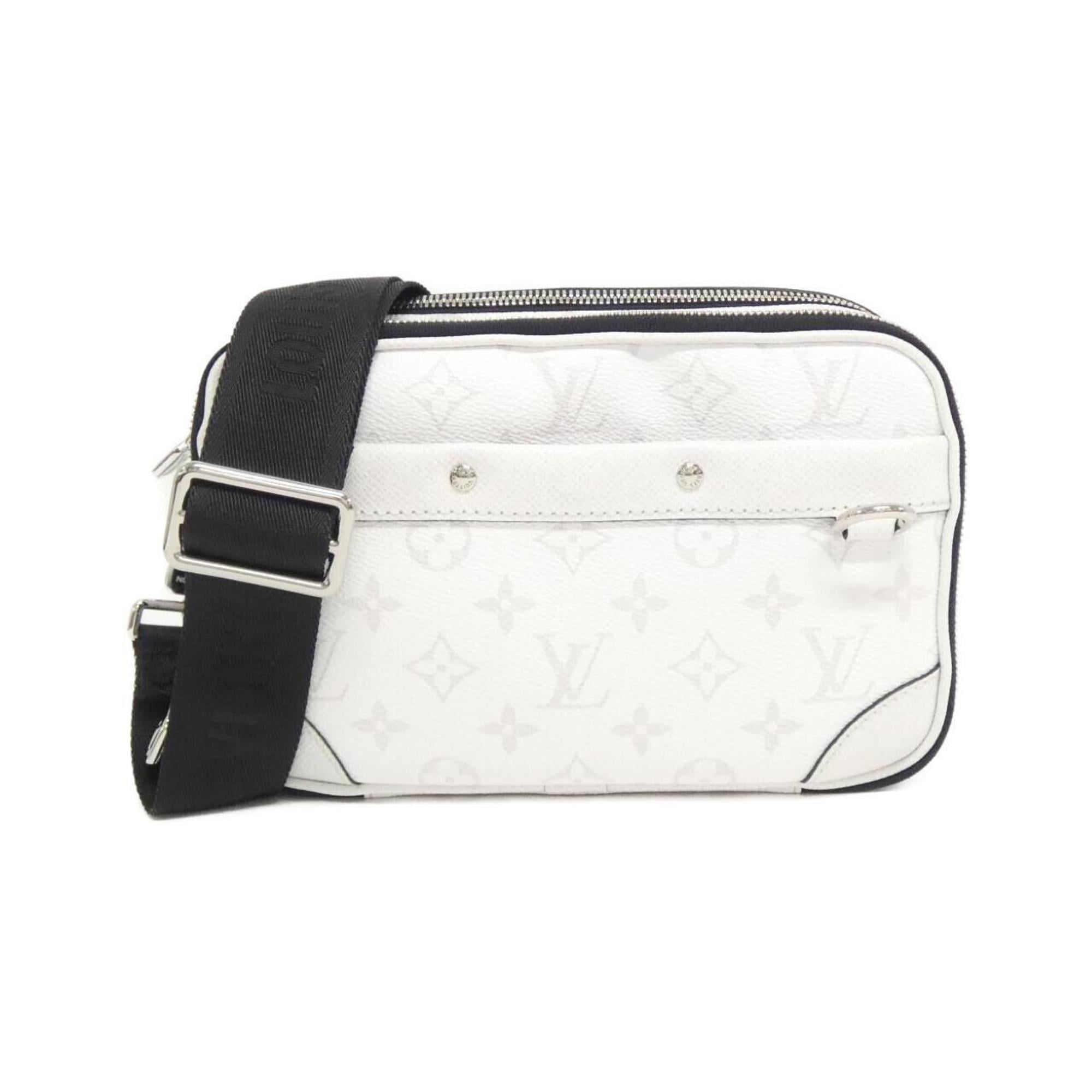 Louis Vuitton Taigarama White Coated Canvas Shoulder Bag