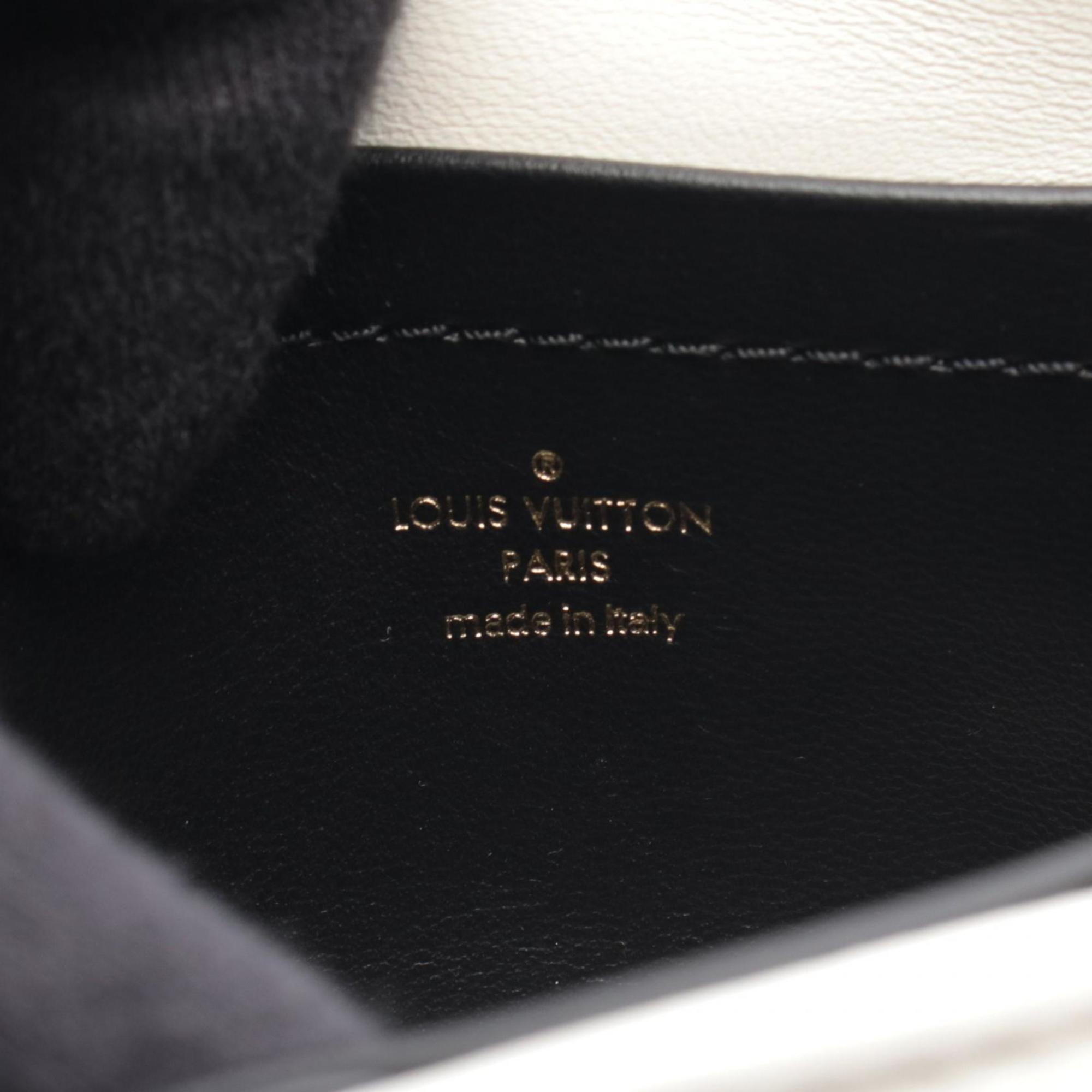 Louis Vuitton Black White Leather Handbag Shoulder Bag