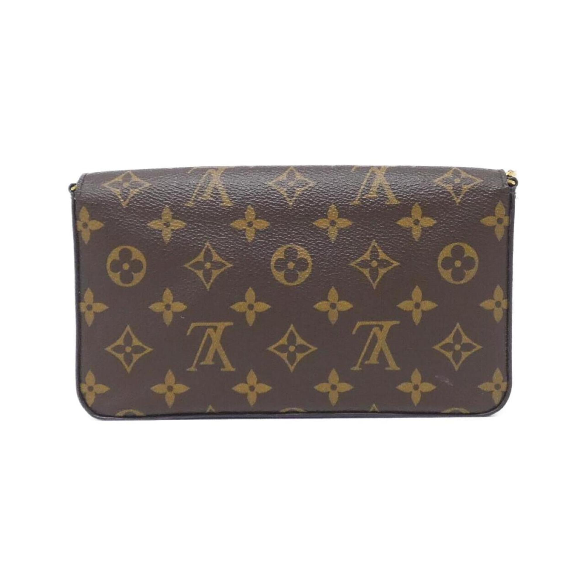 Louis Vuitton Monogram Marron Coated Canvas Pochette Shoulder Bag