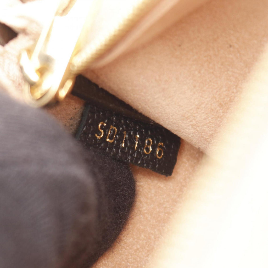 Louis Vuitton Black Brown Monogram Coated Canvas Leather Tote Bag