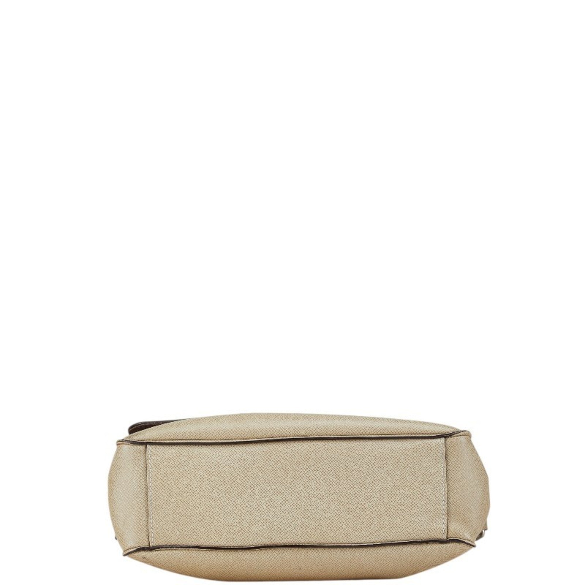 Louis Vuitton Taiga Beige Polaire Taiga Leather Shoulder Bag