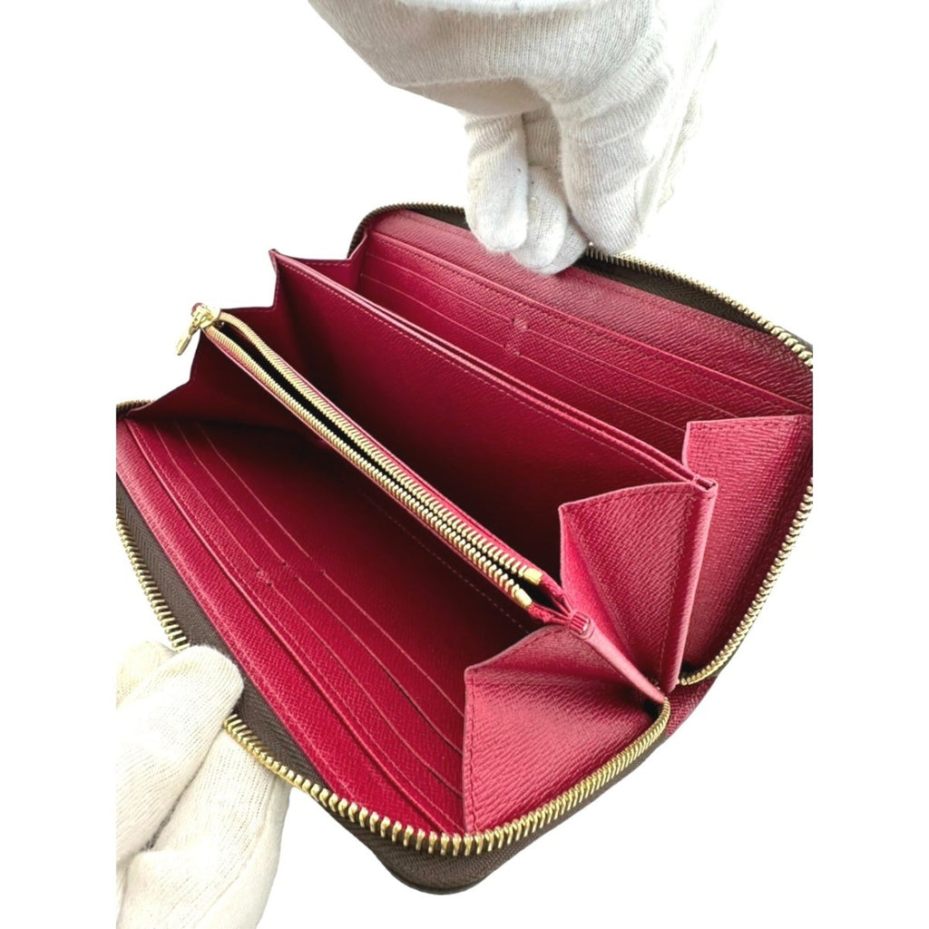 Louis Vuitton Monogram Brown Fuchsia Monogram Long Wallet