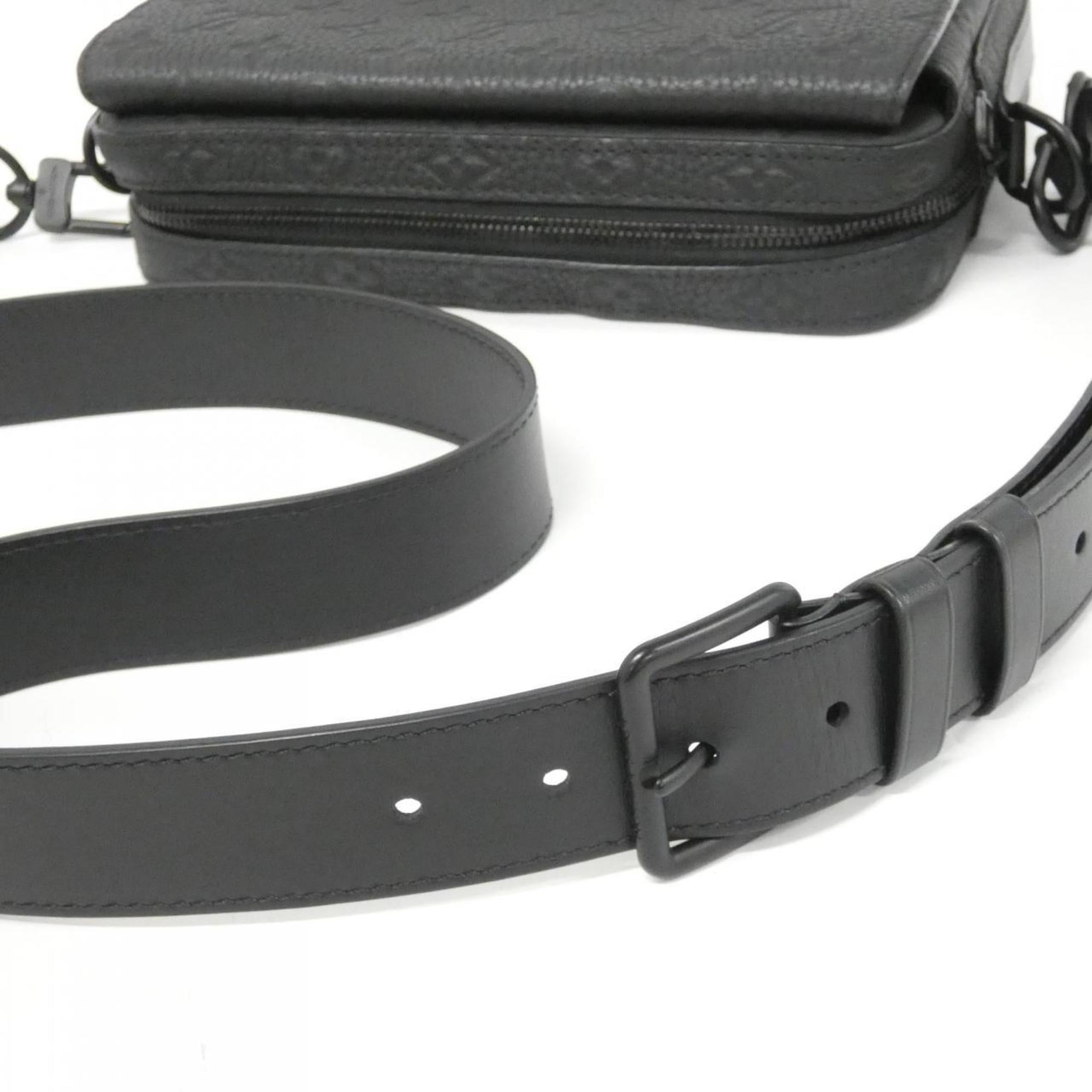 Louis Vuitton Black Leather Shoulder Bag
