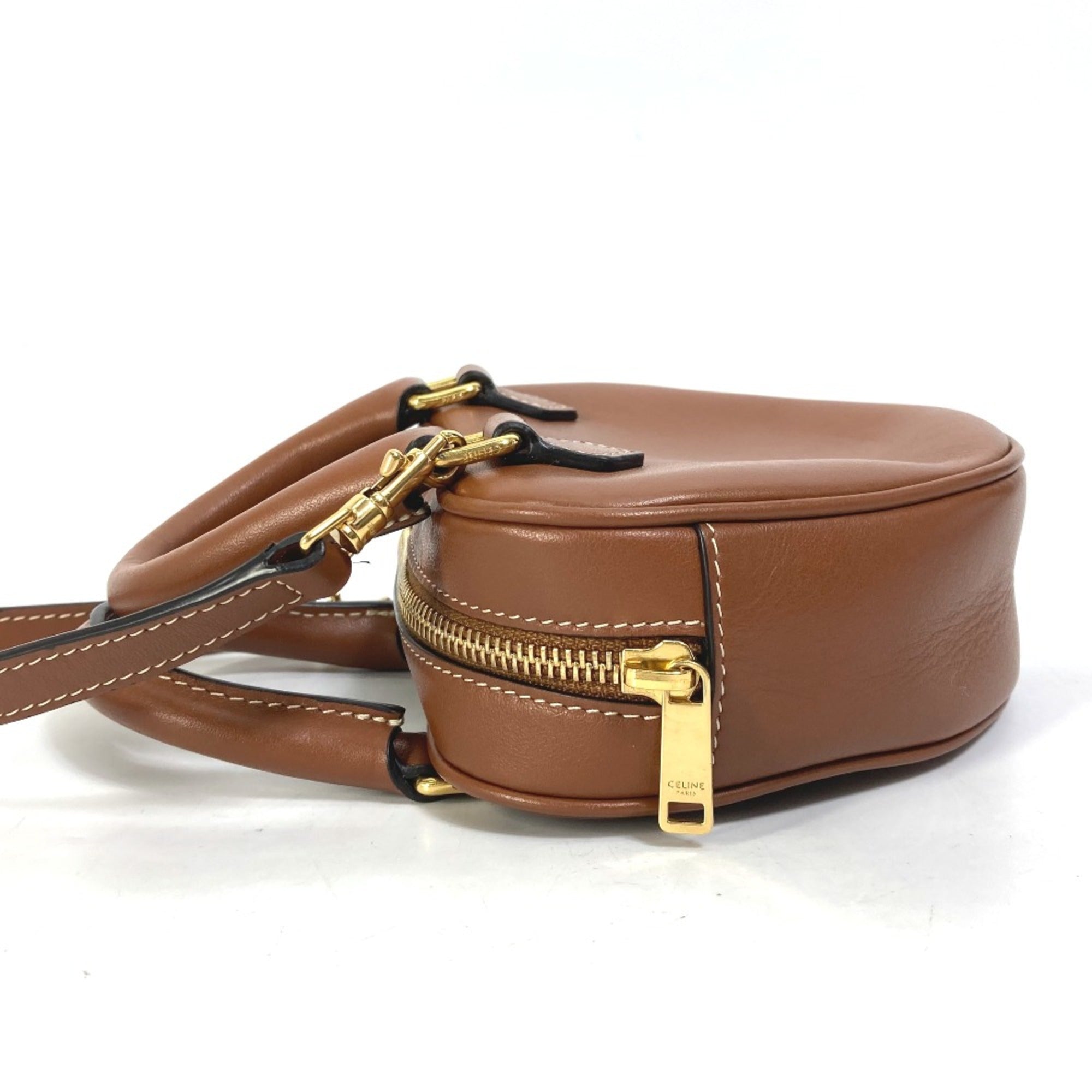 Celine Brown Leather Shoulder Bag