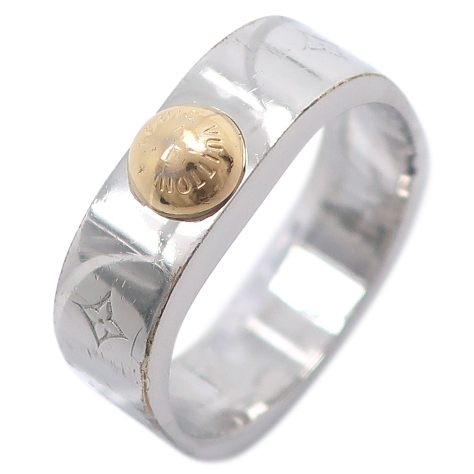 Louis Vuitton Silver Metal Band Ring