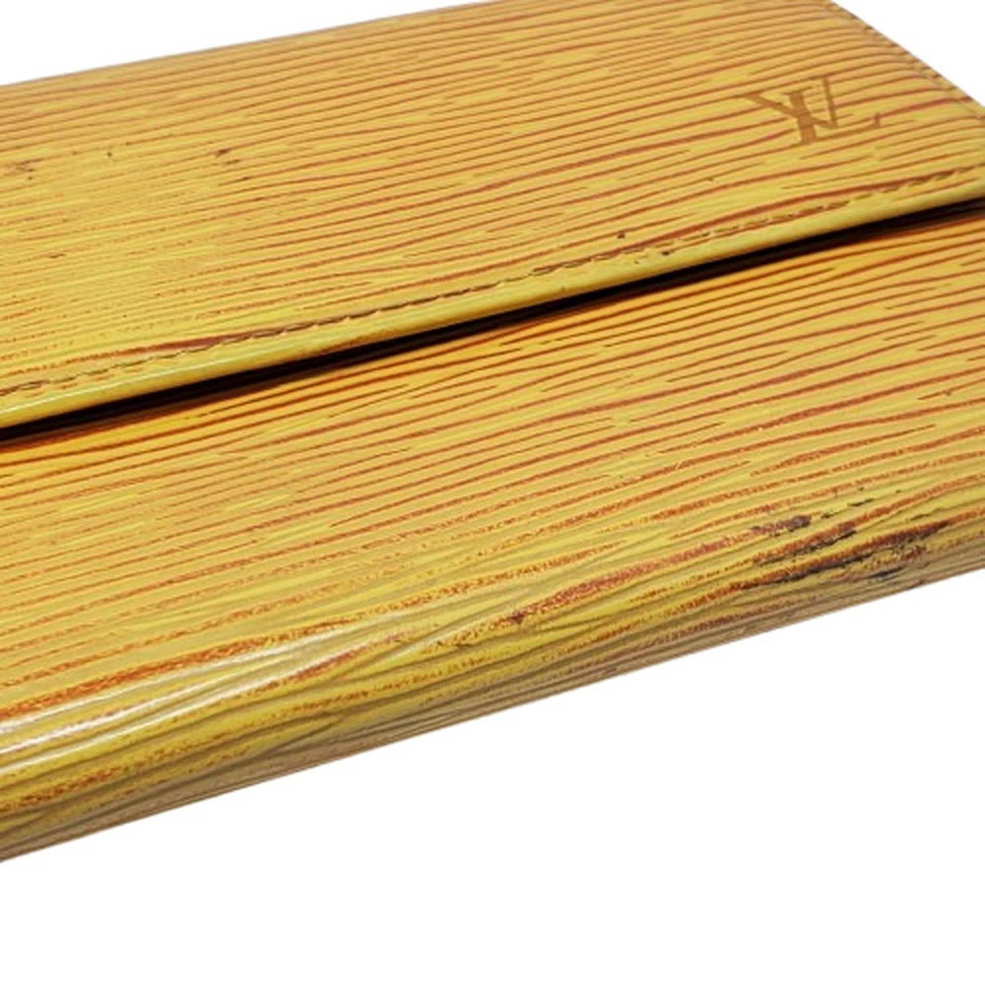 Louis Vuitton Epi Yellow Epi Leather Long Wallet