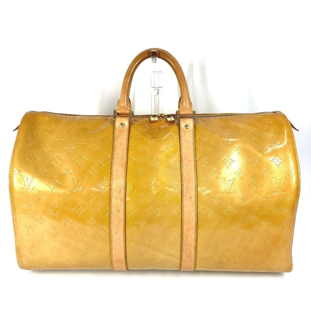 Louis Vuitton Beige Galle Monogram Vernis Boston Bag