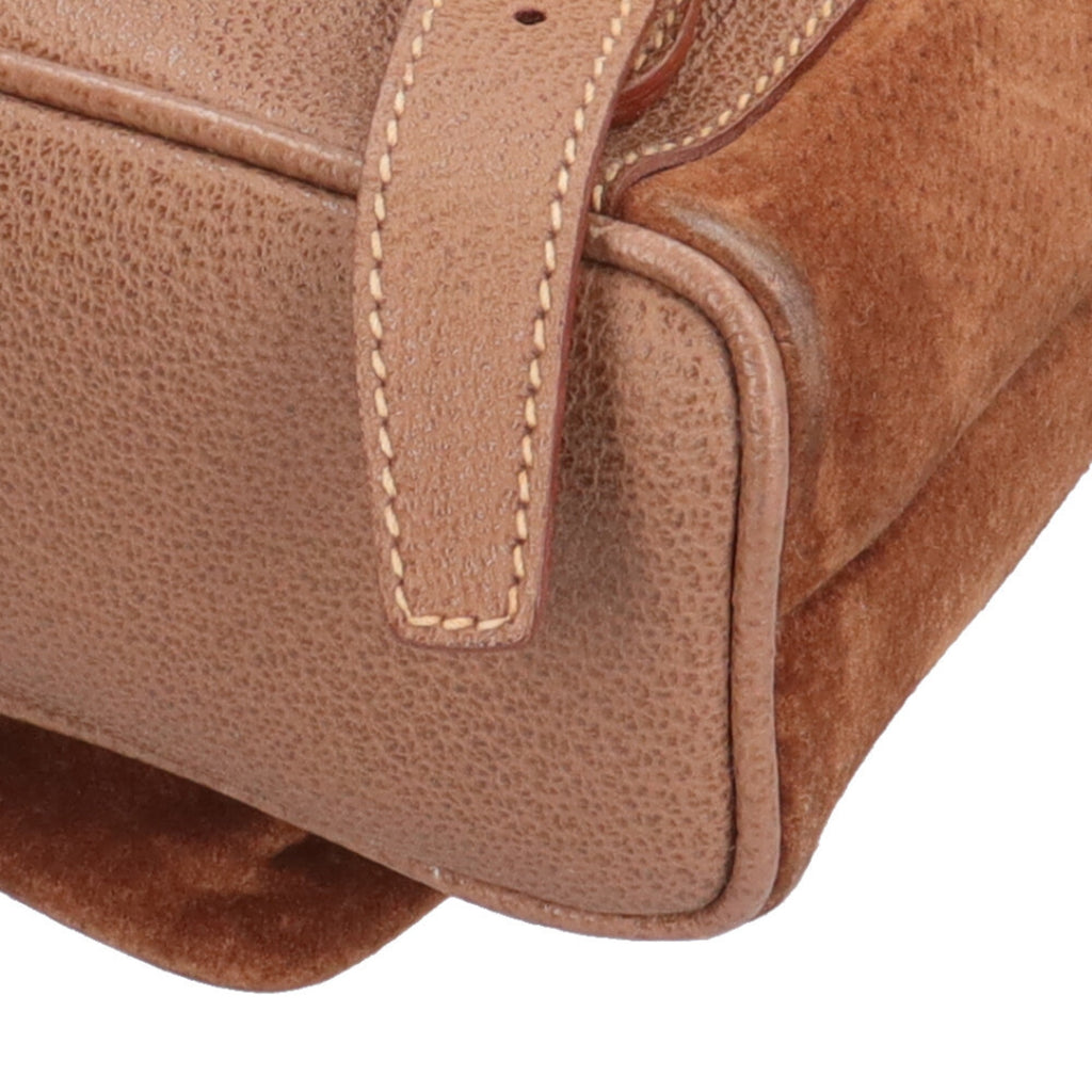 Gucci Brown Suede Leather Backpack (Pre-Owned)
