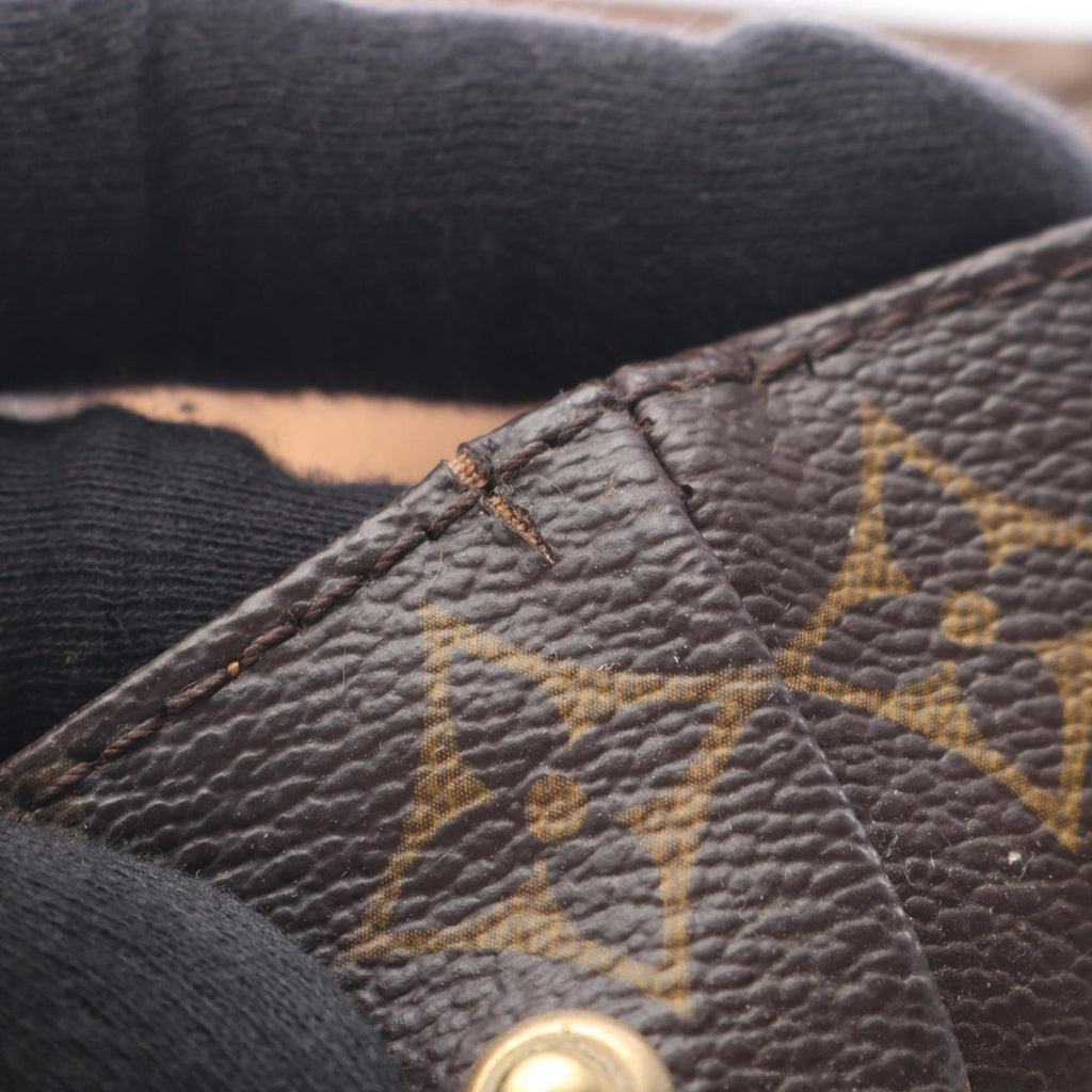 Louis Vuitton Brown Coated Canvas Leather Tote Bag