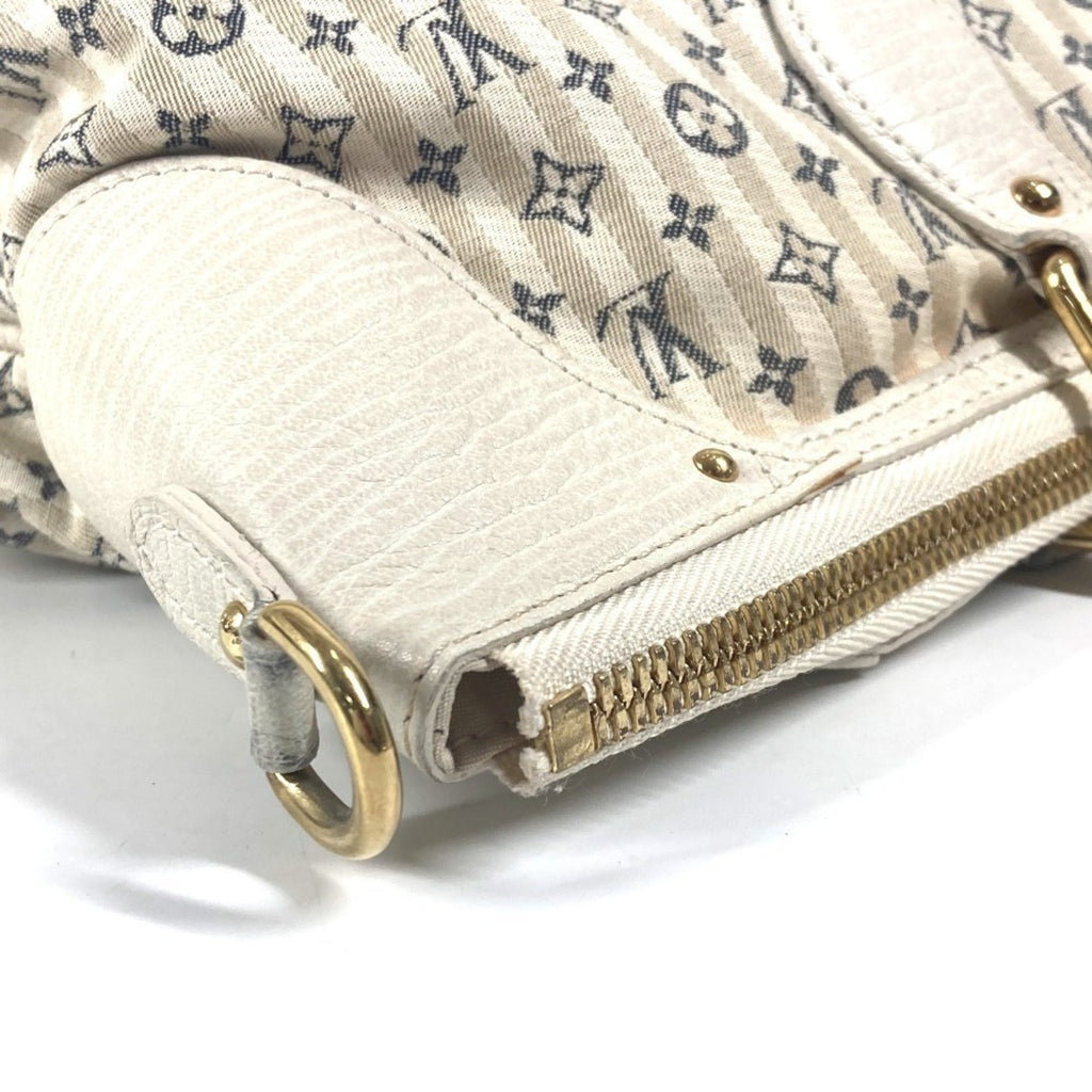Louis Vuitton Blue White Monogram Mini Handbag Shoulder Bag Tote Bag