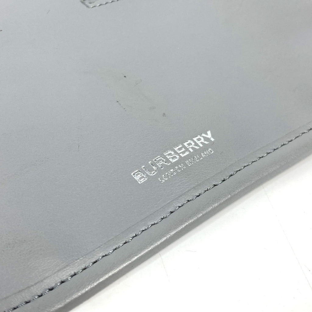 Burberry Gray Leather Fanny Pack
