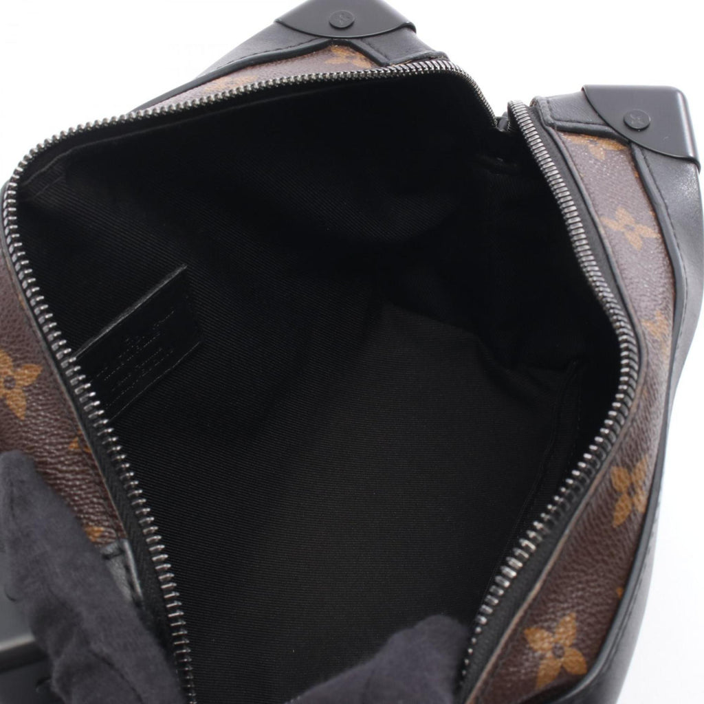 Louis Vuitton Brown Coated Canvas Leather Shoulder Bag