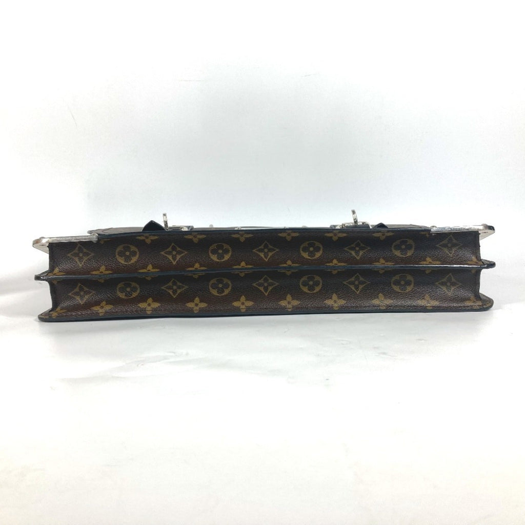 Louis Vuitton Black Brown Monogram Monogram Briefcase Handbag Tote Bag