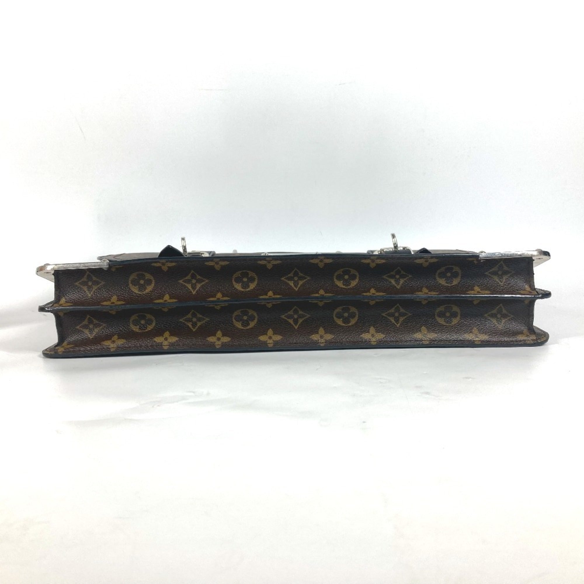 Louis Vuitton Black Brown Monogram Monogram Briefcase Handbag Tote Bag