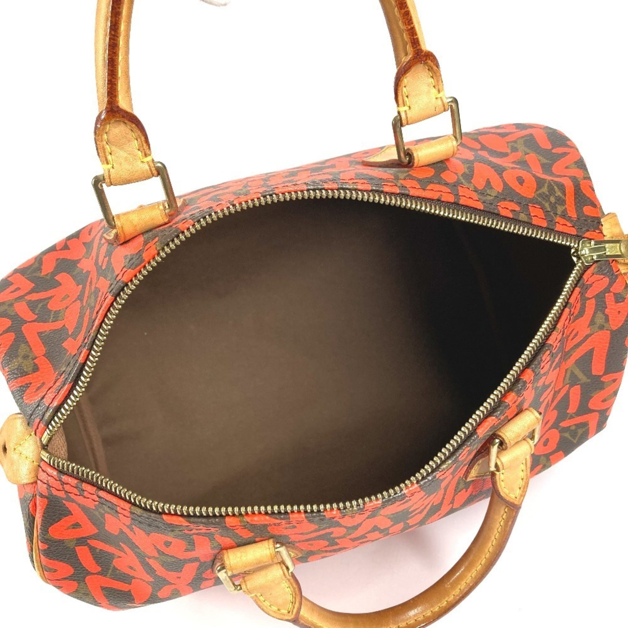 Louis Vuitton Monogram Graffiti Lv Orange Orange Monogram Graffiti Boston Bag Handbag