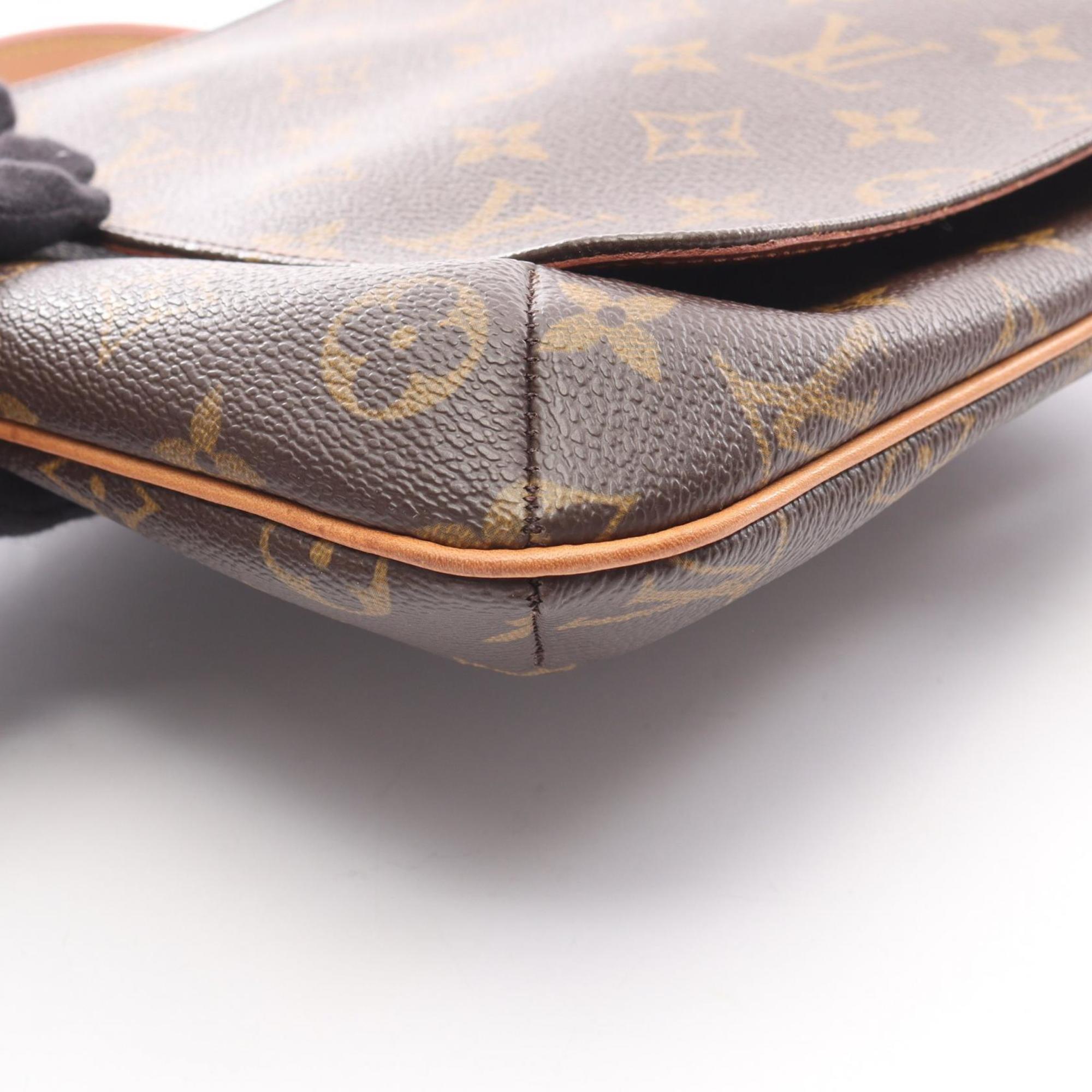 Louis Vuitton Brown Coated Canvas Pvc Monogram Leather Shoulder Bag
