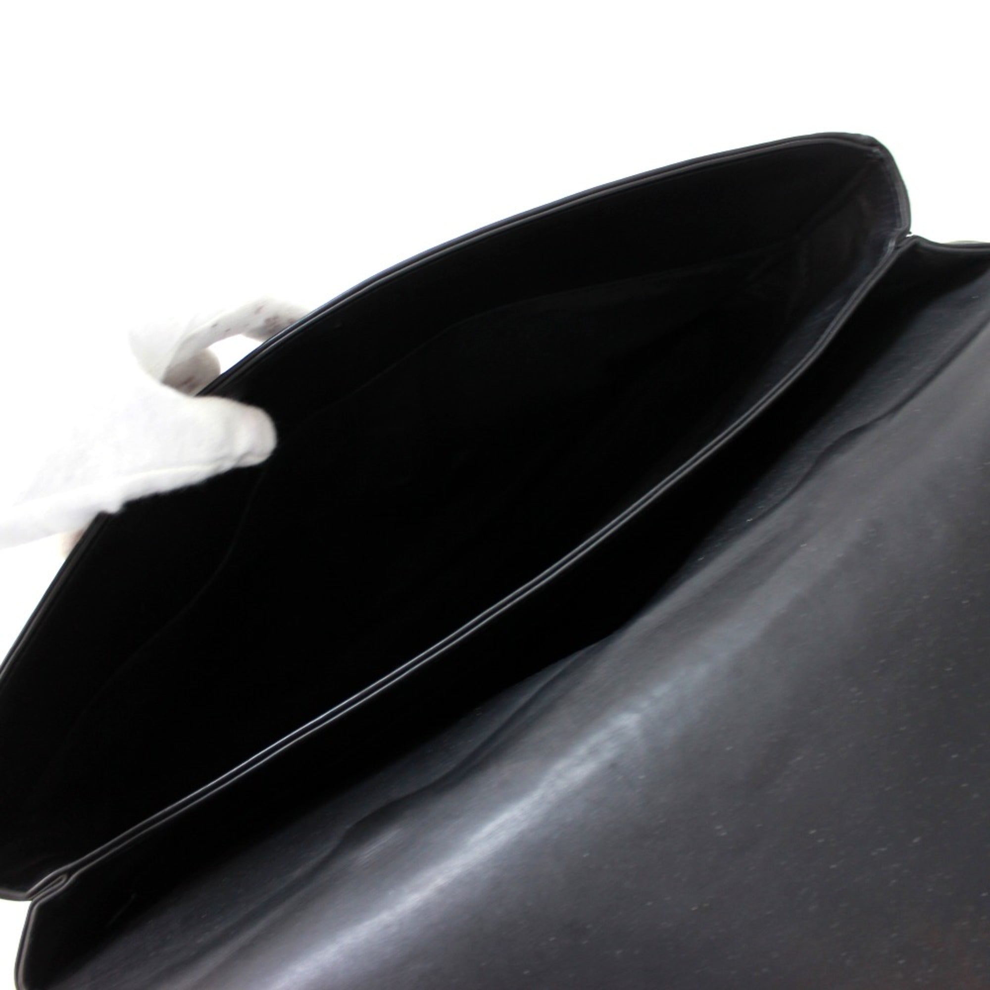 Bottega Veneta Black Leather Briefcase