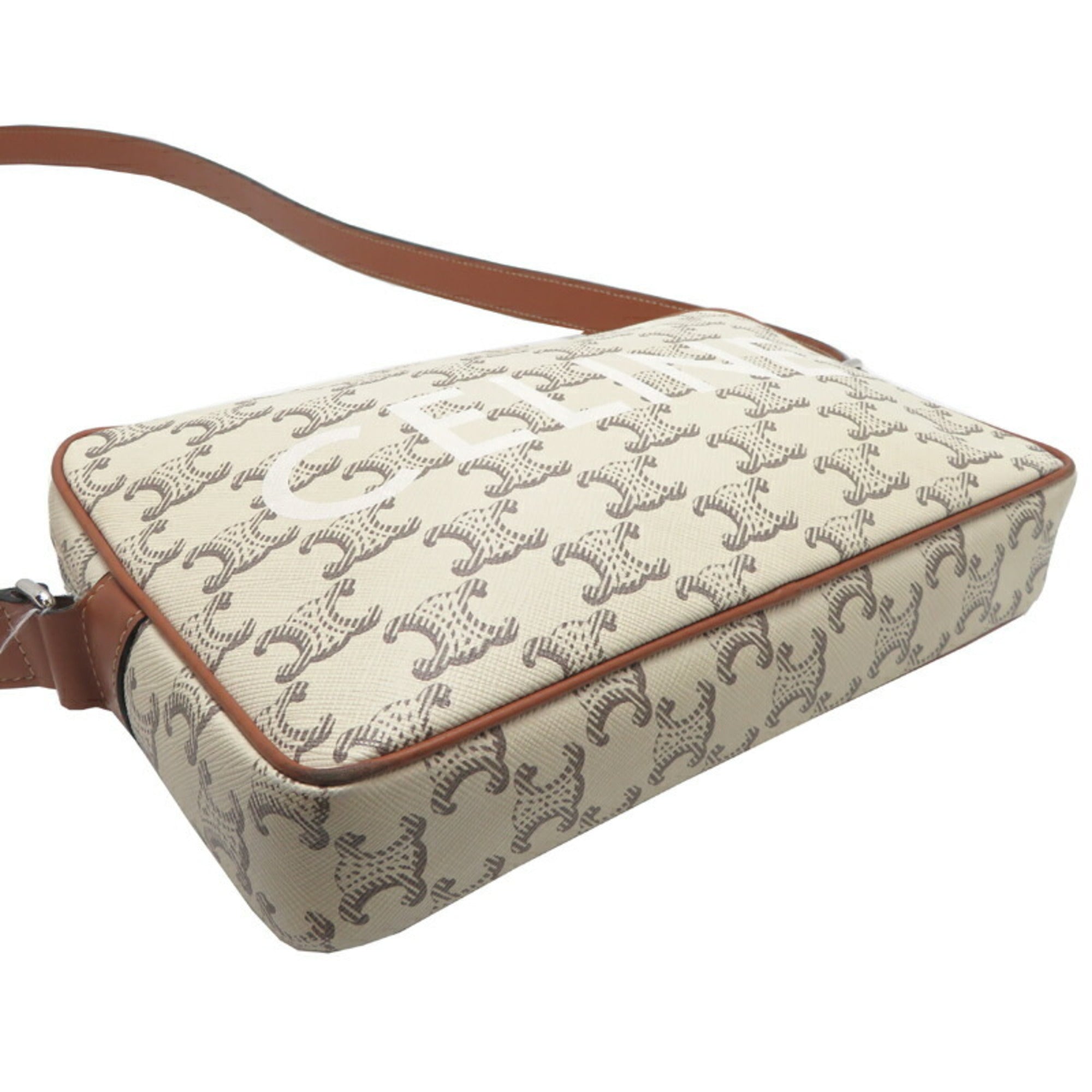 Celine White Pvc Leather Shoulder Bag