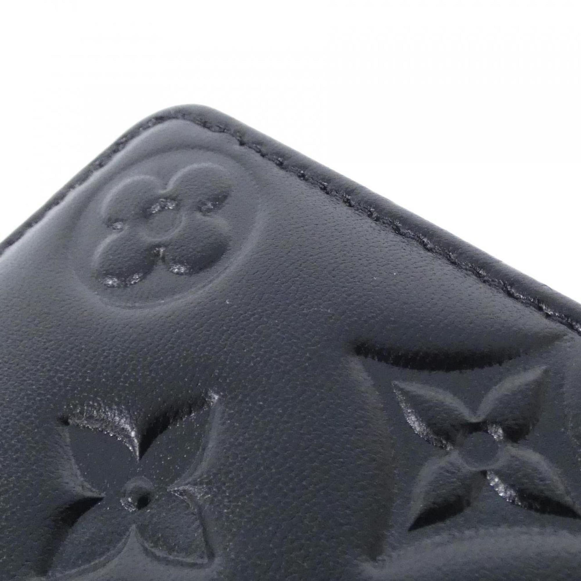 Louis Vuitton Black Leather Coin Purse/Coin Case