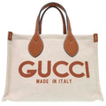Gucci Beige Canvas Leather Handbag (Pre-Owned)