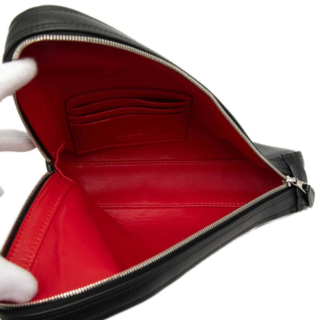 Balenciaga Black Leather Clutch