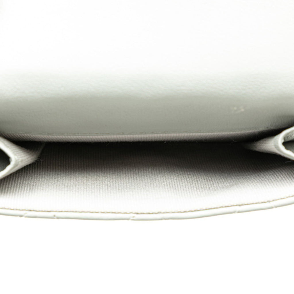 Chanel Gray Leather Wallet (Tri-Fold)