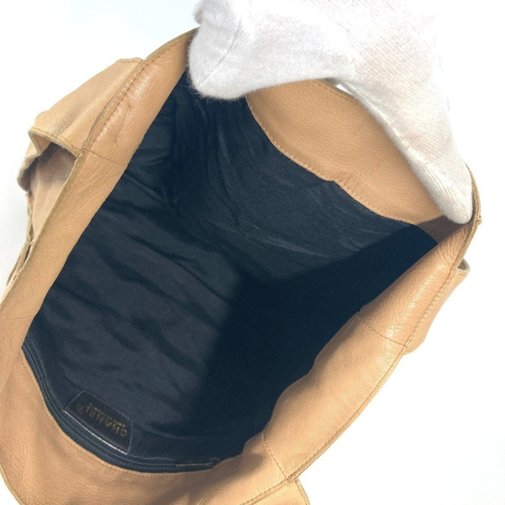 Chanel Beige Leather Shoulder Bag Tote Bag