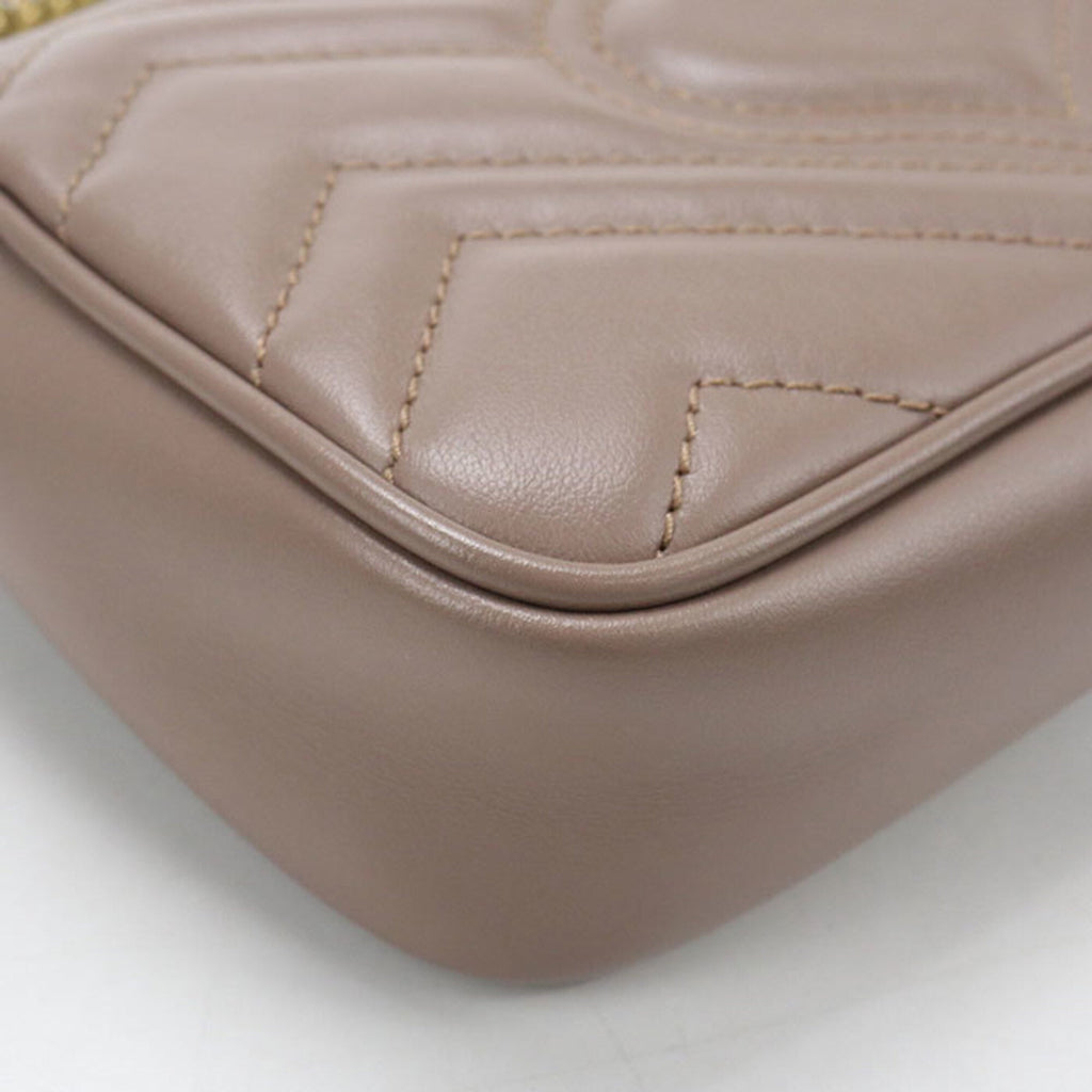 Gucci Beige Leather Shoulder Bag (Pre-Owned)