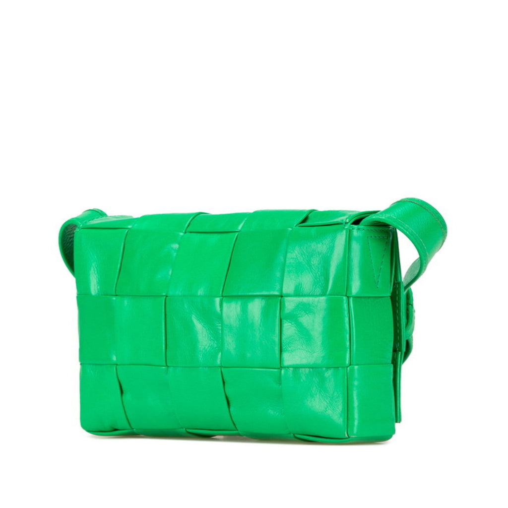 Bottega Veneta Green Leather Shoulder Bag Sling Bag