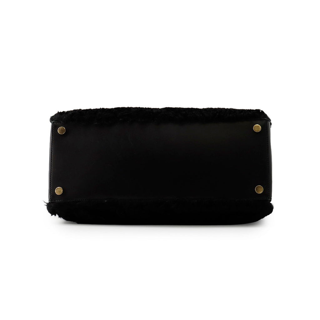 Balenciaga Black Fur Handbag Shoulder