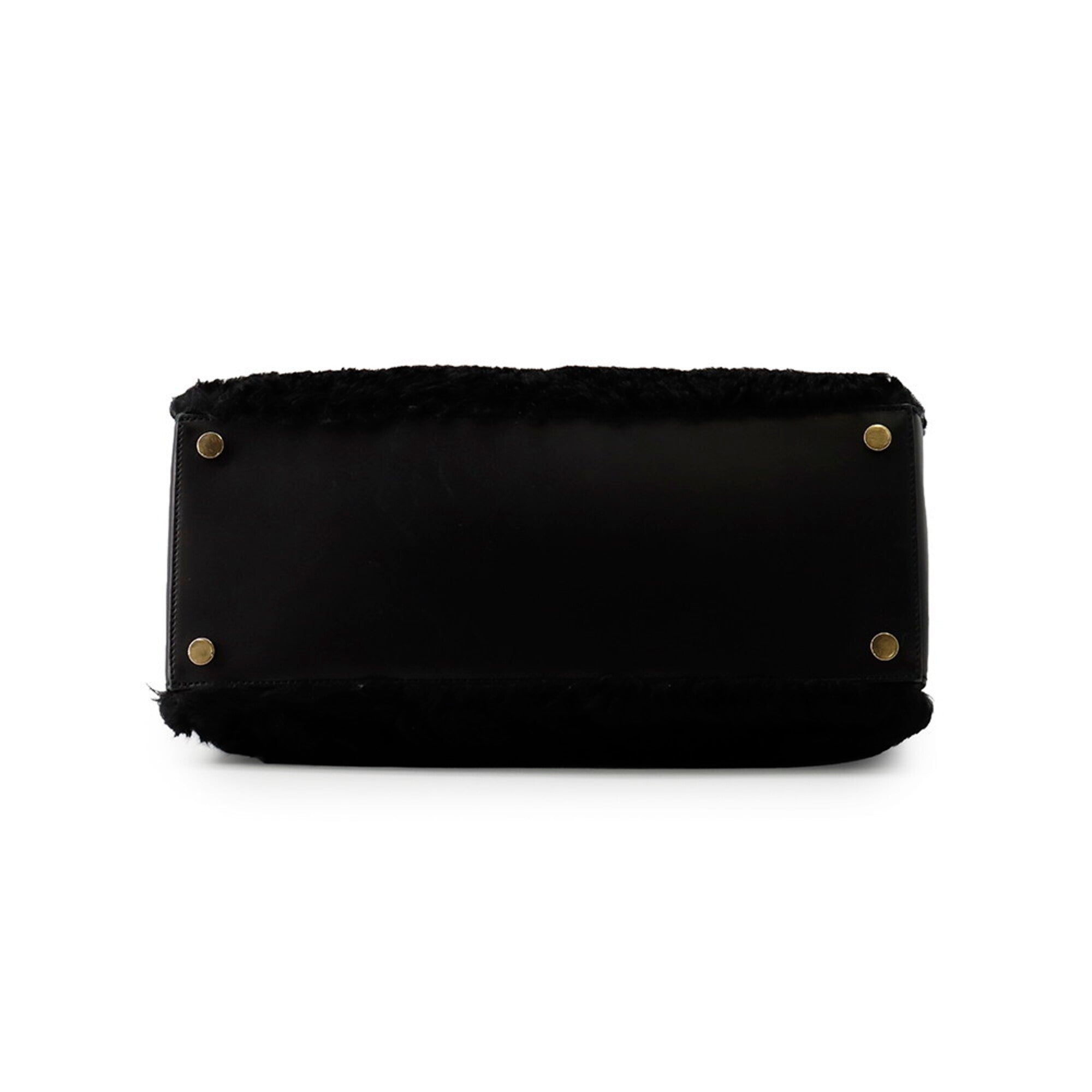 Balenciaga Black Fur Handbag Shoulder