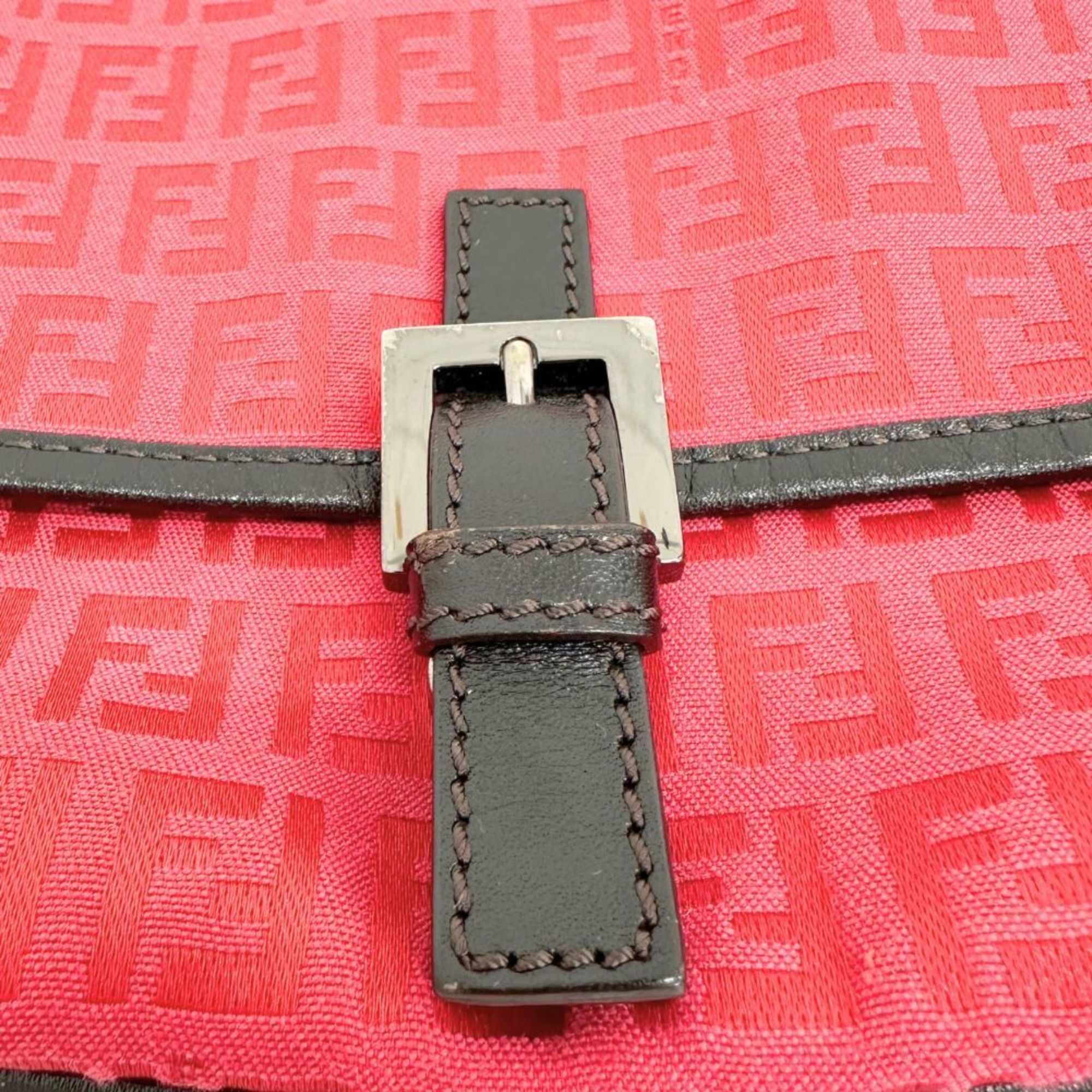 Fendi Pink Canvas Shoulder Bag