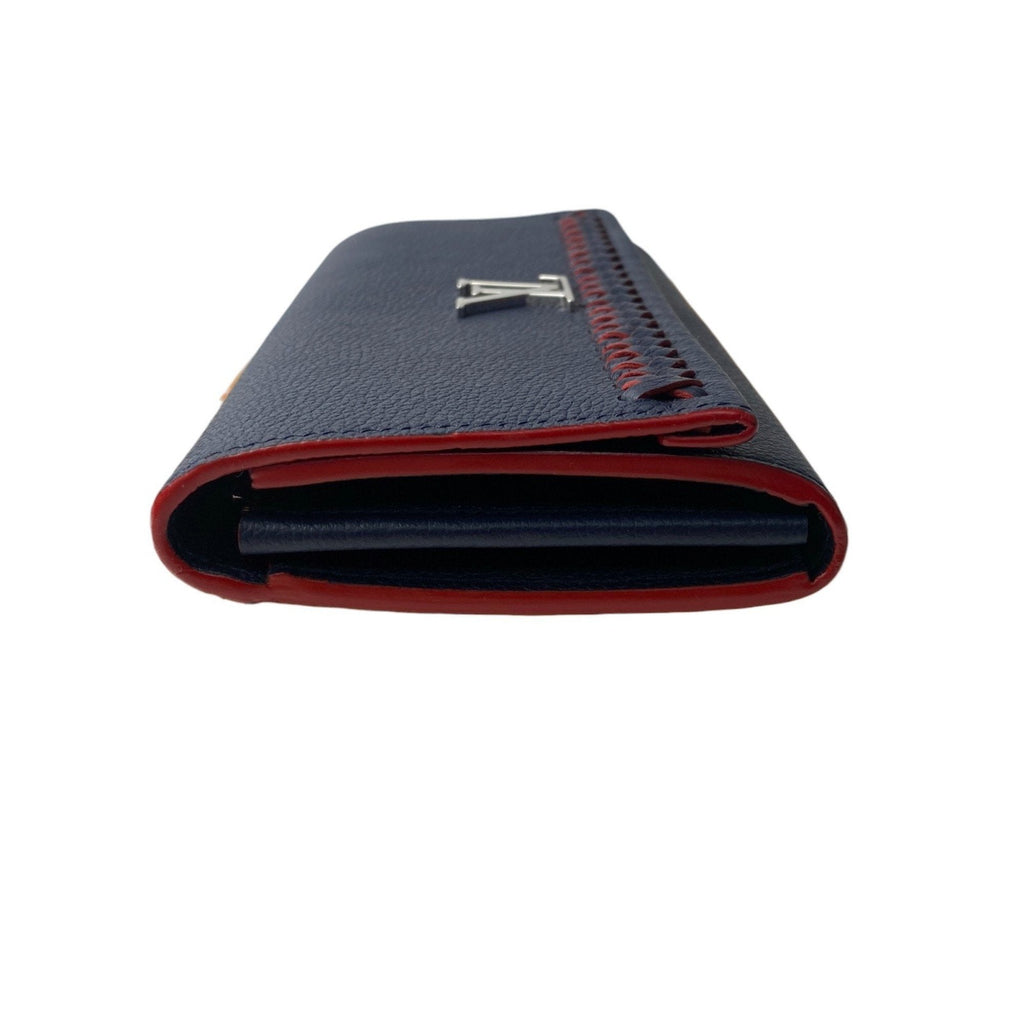 Louis Vuitton Navy Leather Long Wallet