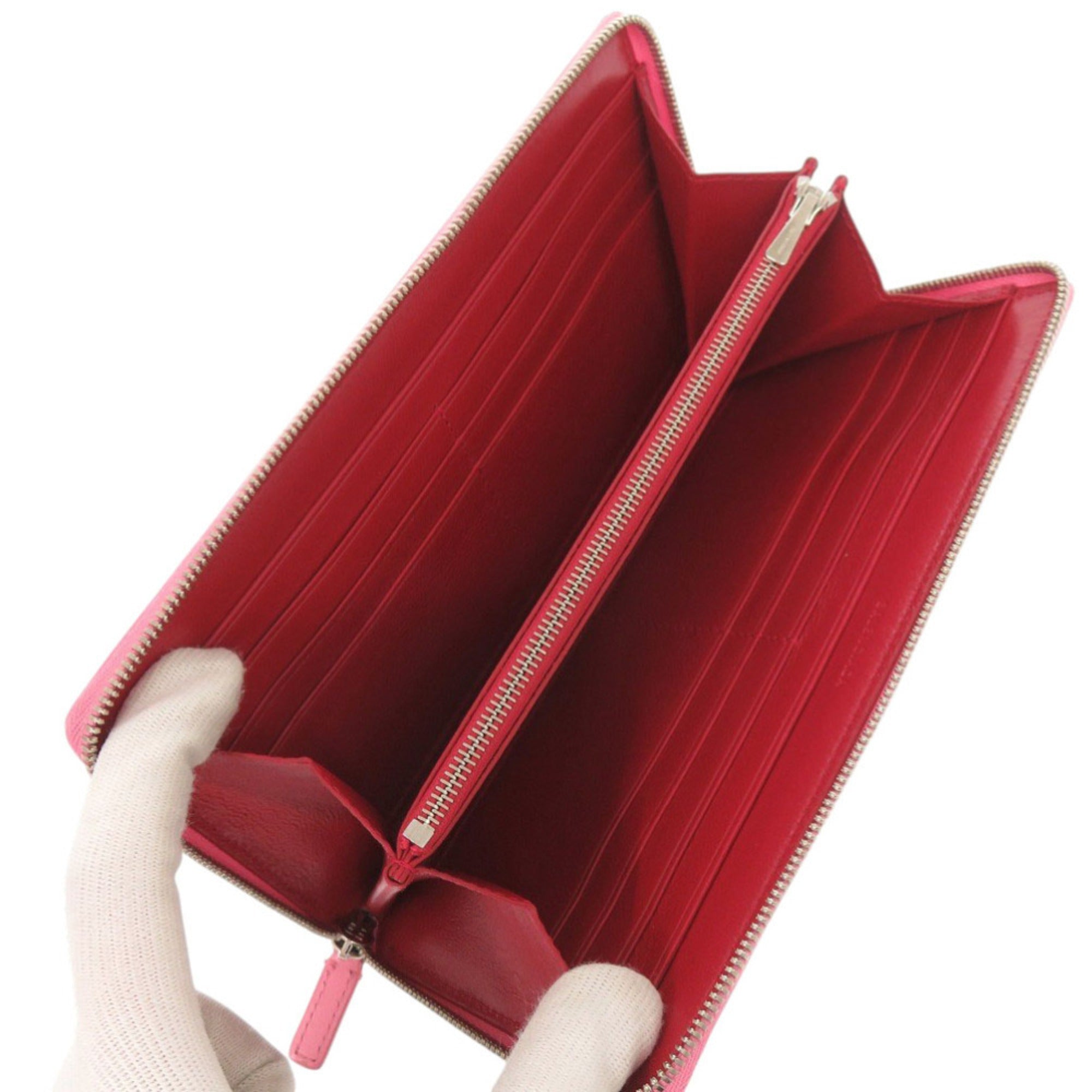 Balenciaga Pink Leather Long Wallet (Bi-Fold)