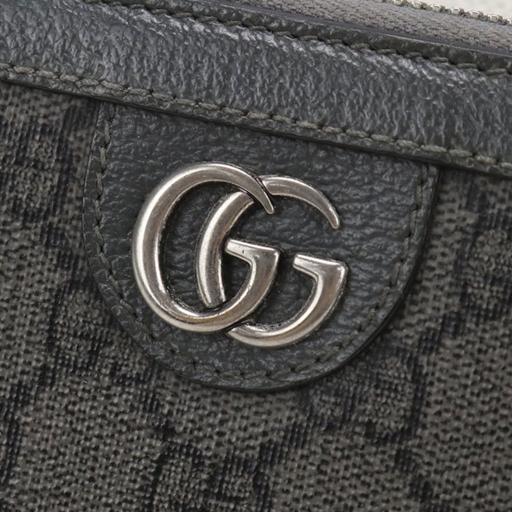 Gucci Gray Pvc Long Wallet (Bi-Fold) (Pre-Owned)