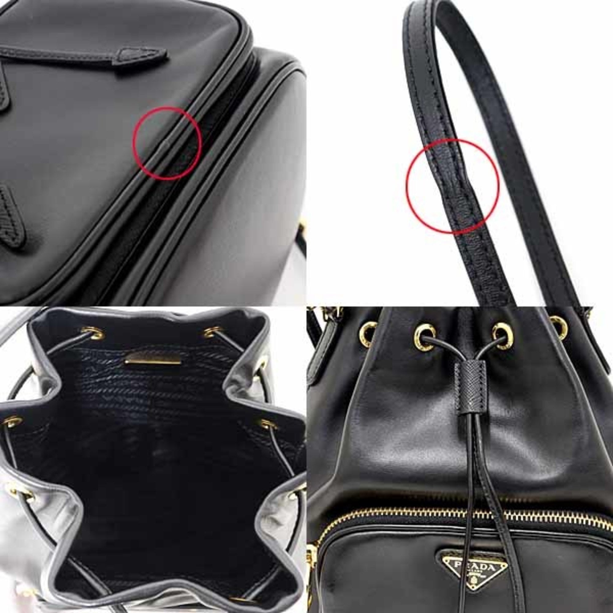 Prada Black Nero Leather Baguette Bag