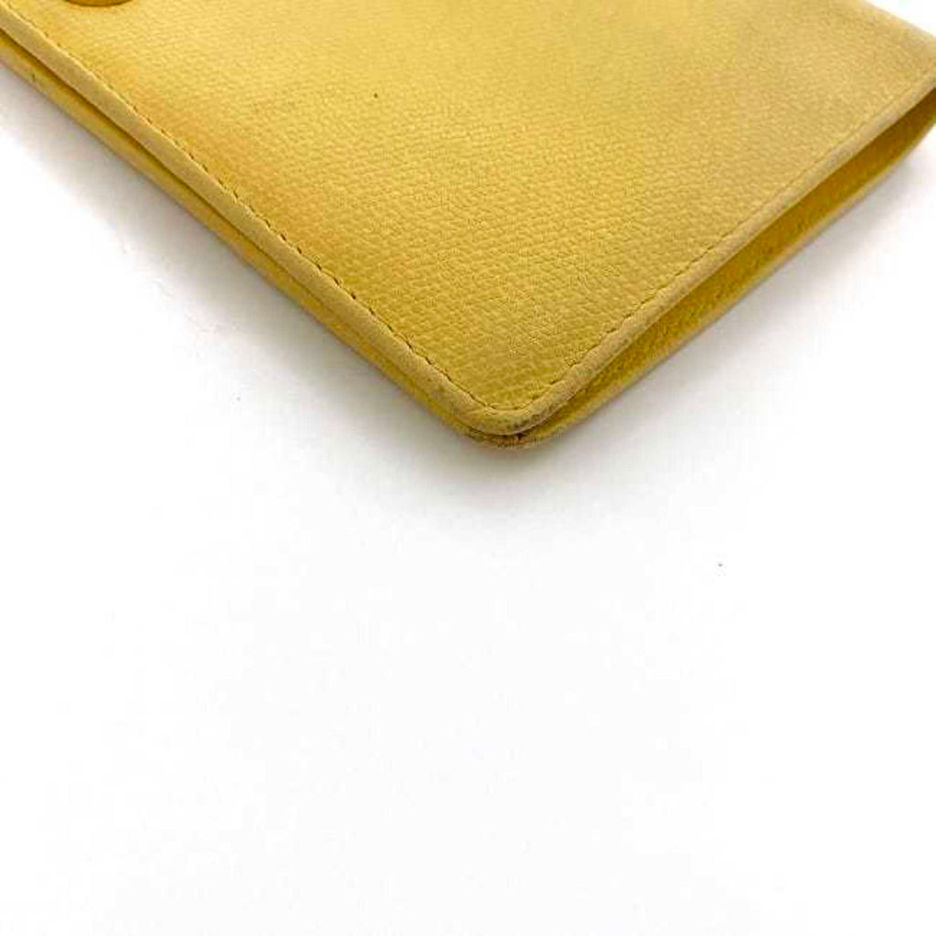 Chanel Yellow Leather Long Wallet (Bi-Fold)