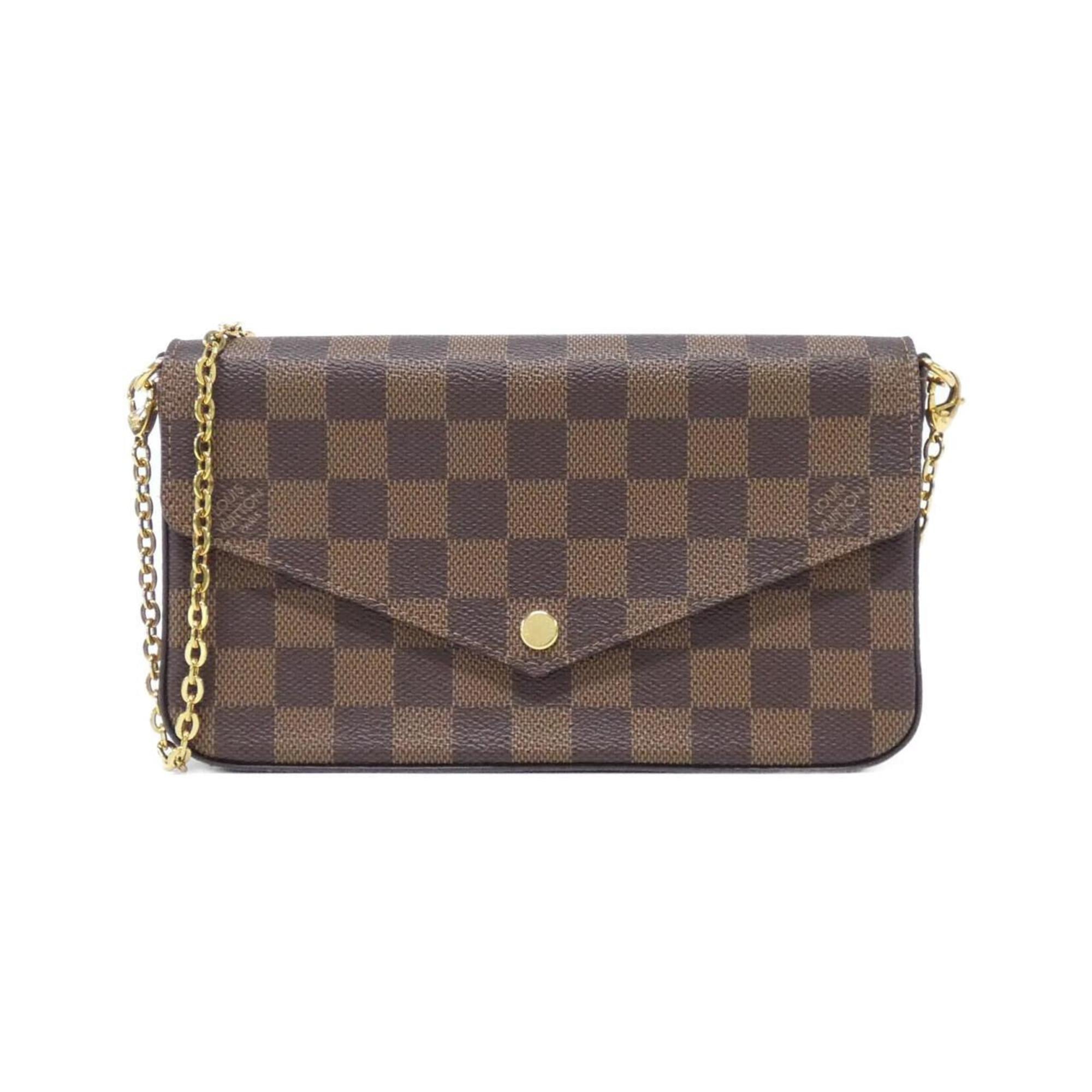 Louis Vuitton Brown Coated Canvas Pochette Shoulder Bag
