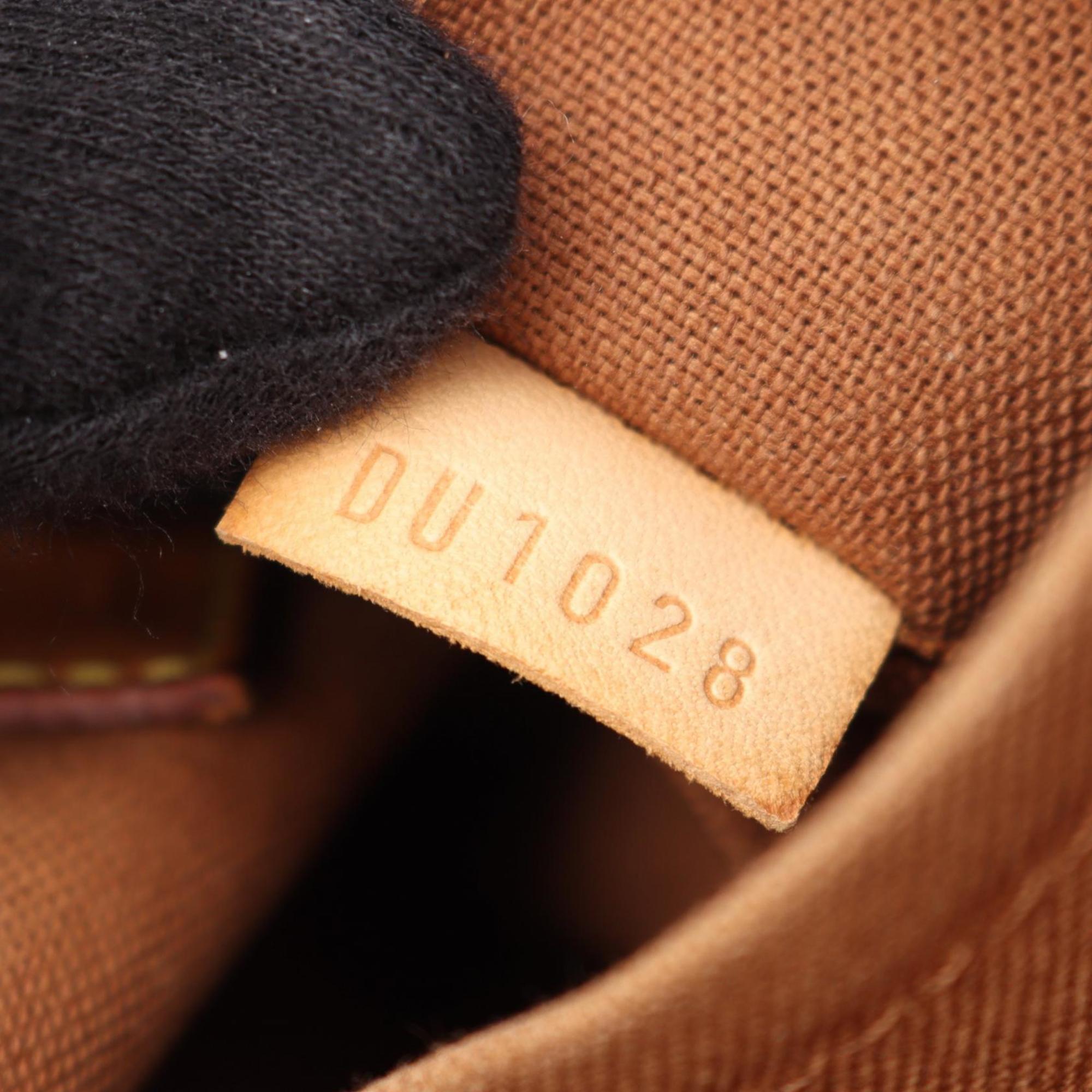 Louis Vuitton Brown Coated Canvas Leather Tote Bag