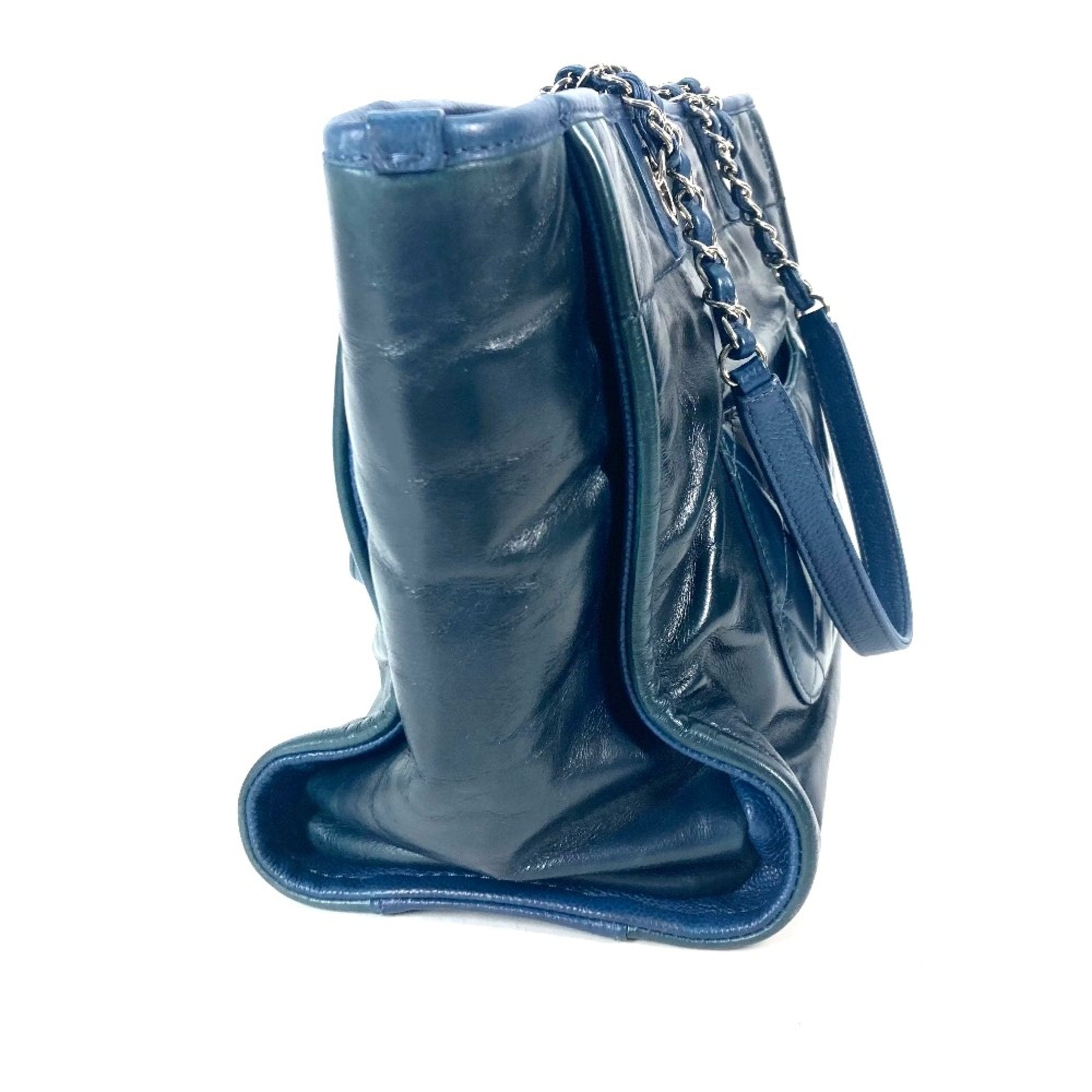 Chanel Navy Leather Shoulder Bag