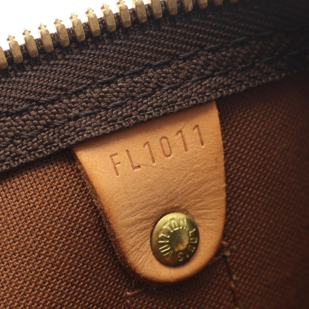 Louis Vuitton Brown Coated Canvas Leather Boston Bag