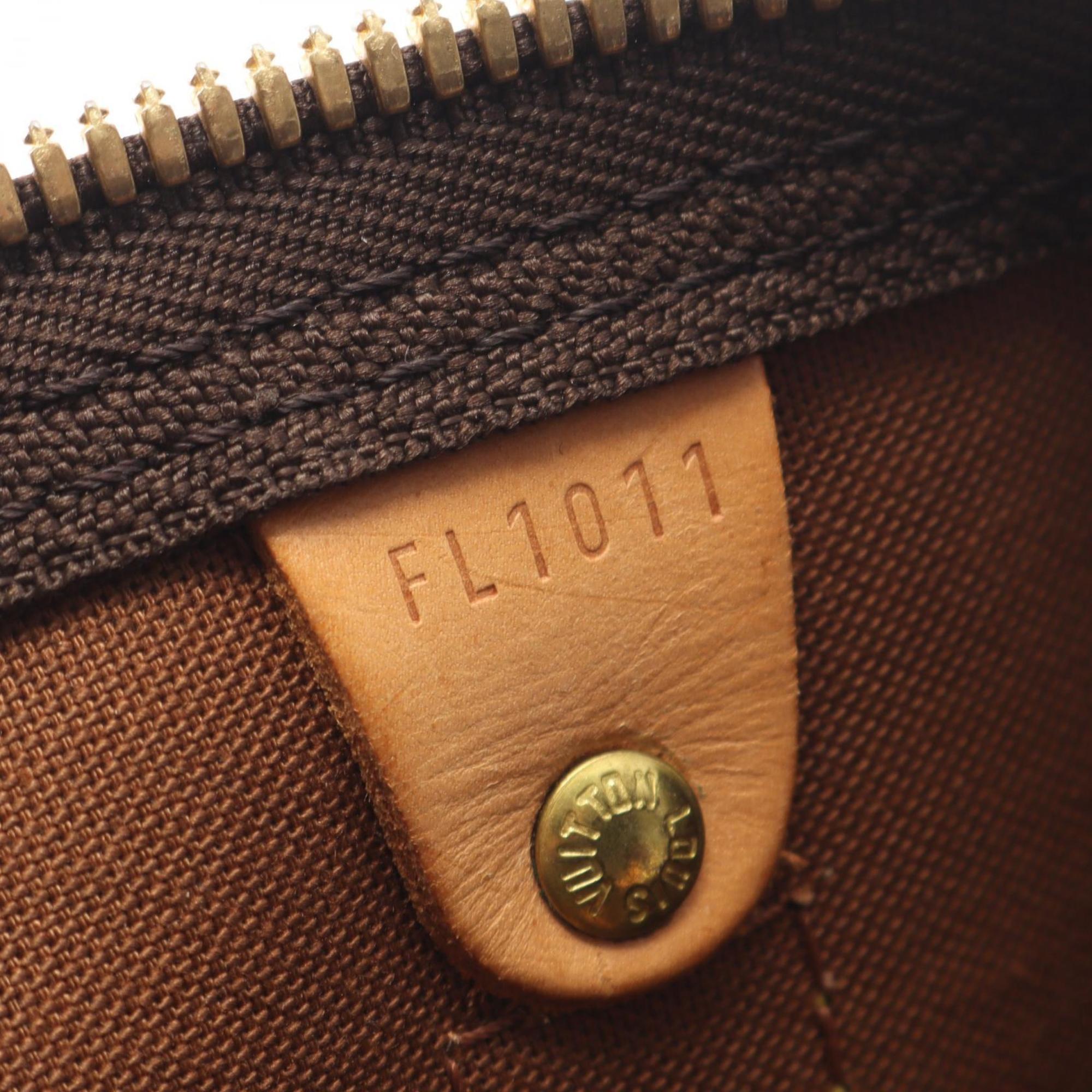 Louis Vuitton Brown Coated Canvas Leather Boston Bag