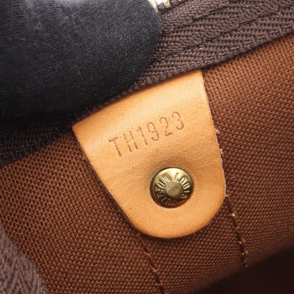 Louis Vuitton Brown Monogram Coated Canvas Leather Boston Bag Handbag