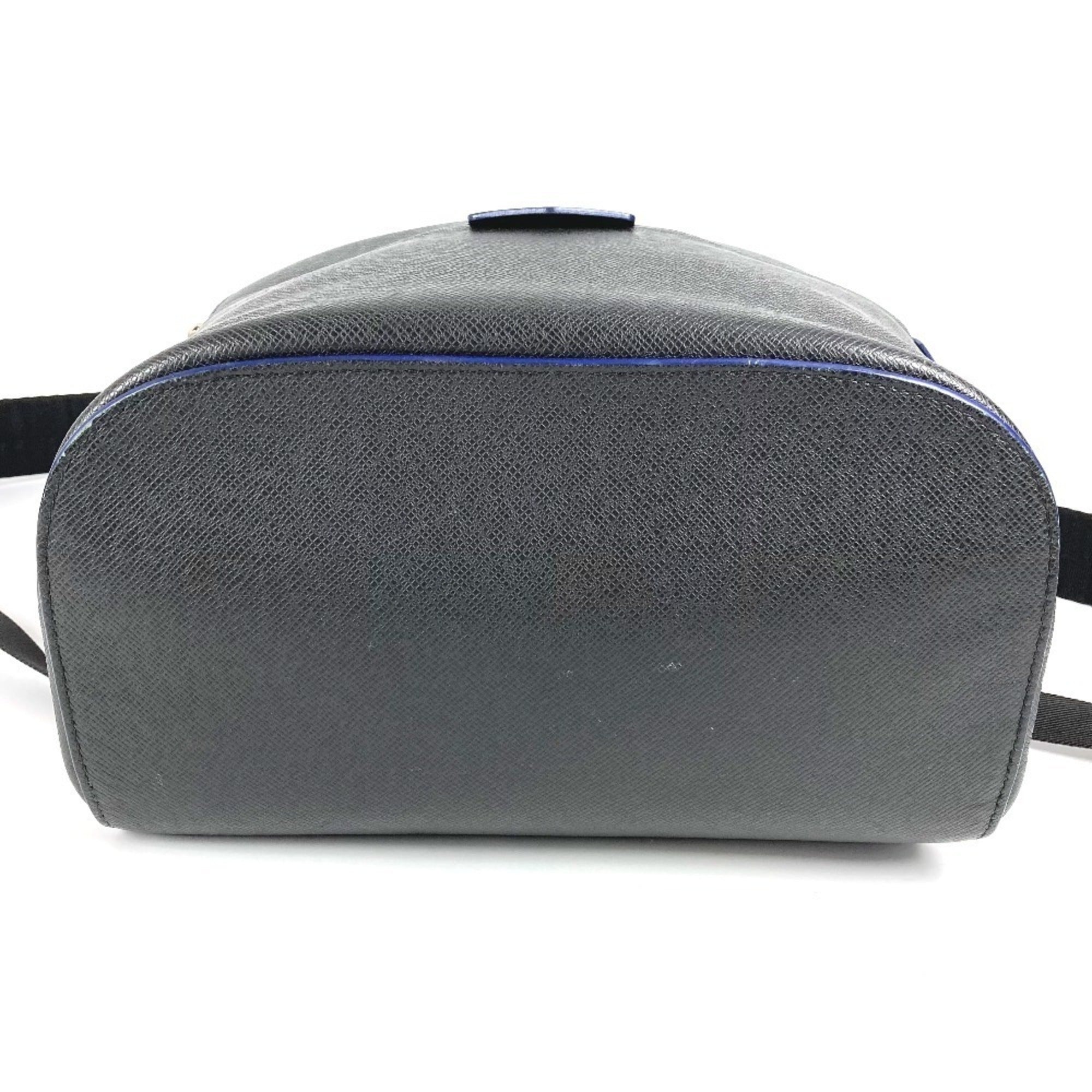 Louis Vuitton Ardoise Bicolor Black Blue Taiga Leather Backpack