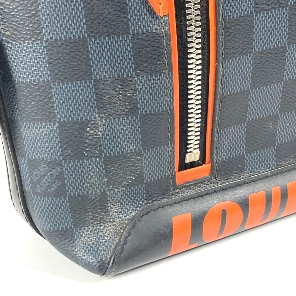 Louis Vuitton Galle Navy Orange Damier Canvas Messenger Bag Shoulder Bag