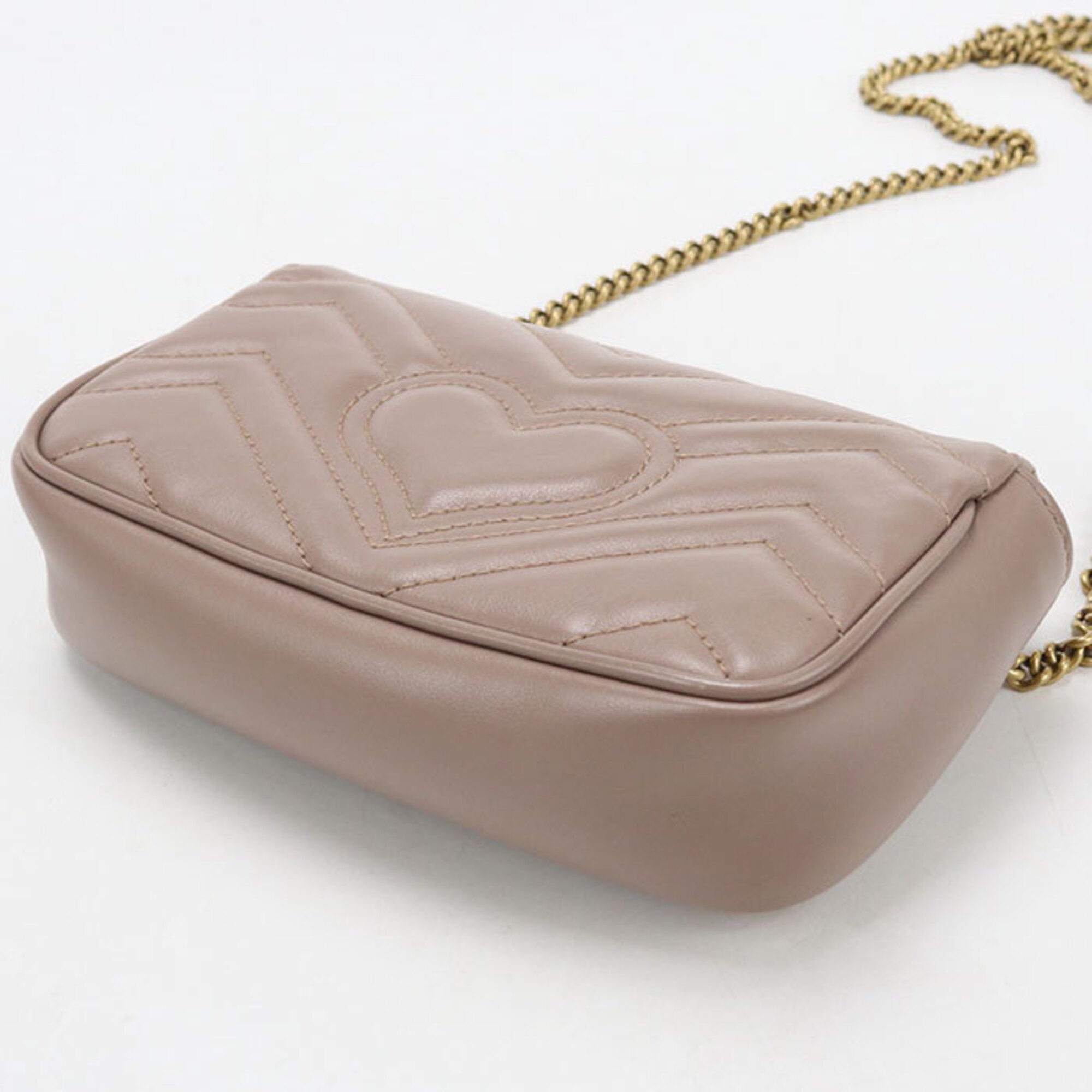 Gucci Beige Leather Shoulder Bag (Pre-Owned)