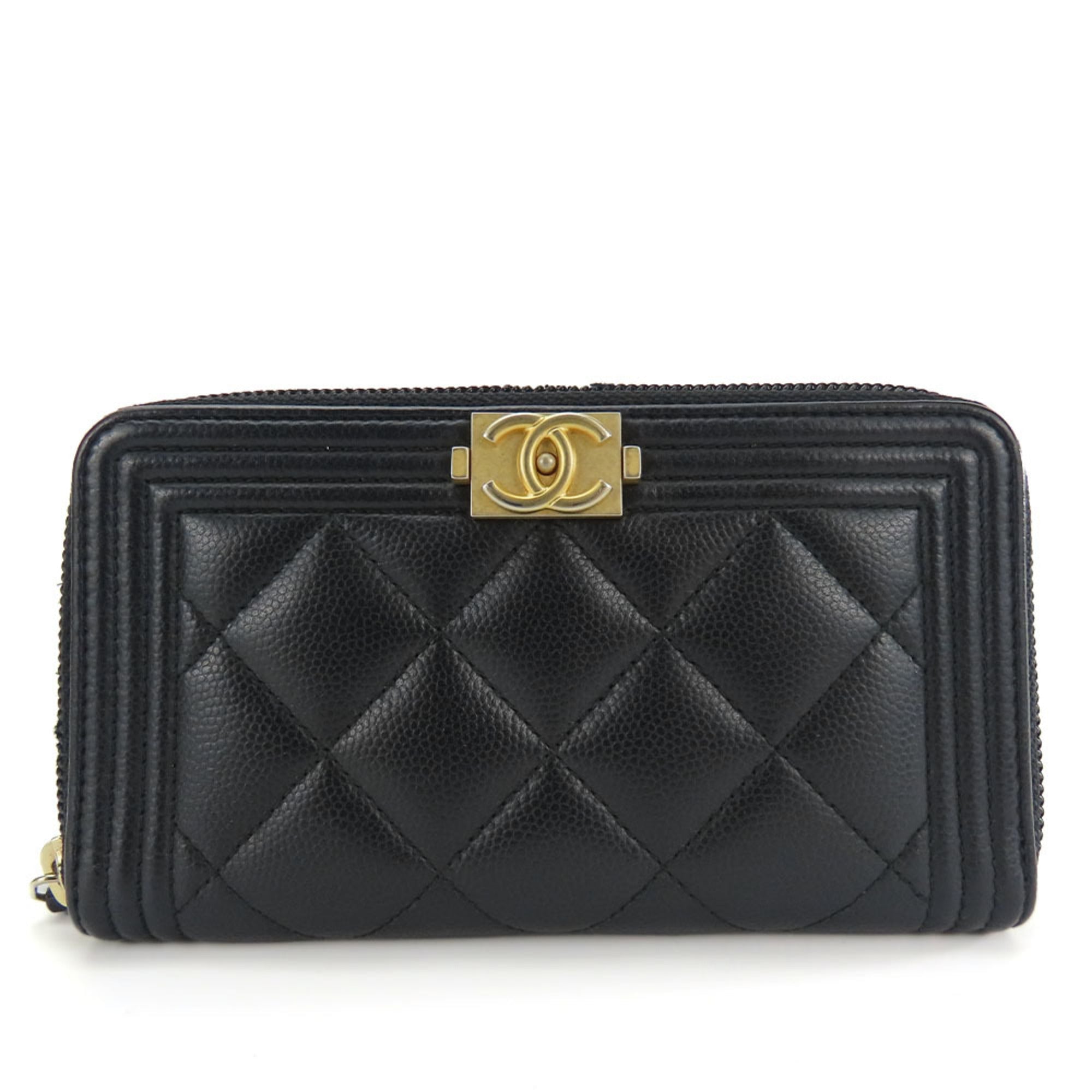 Chanel Black Grained Calfskin Coin Purse/Coin Case