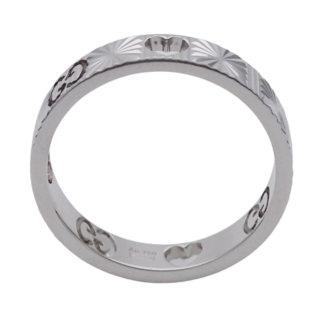 Gucci Icon White Gold White Gold (18K) Band Ring (Pre-Owned)
